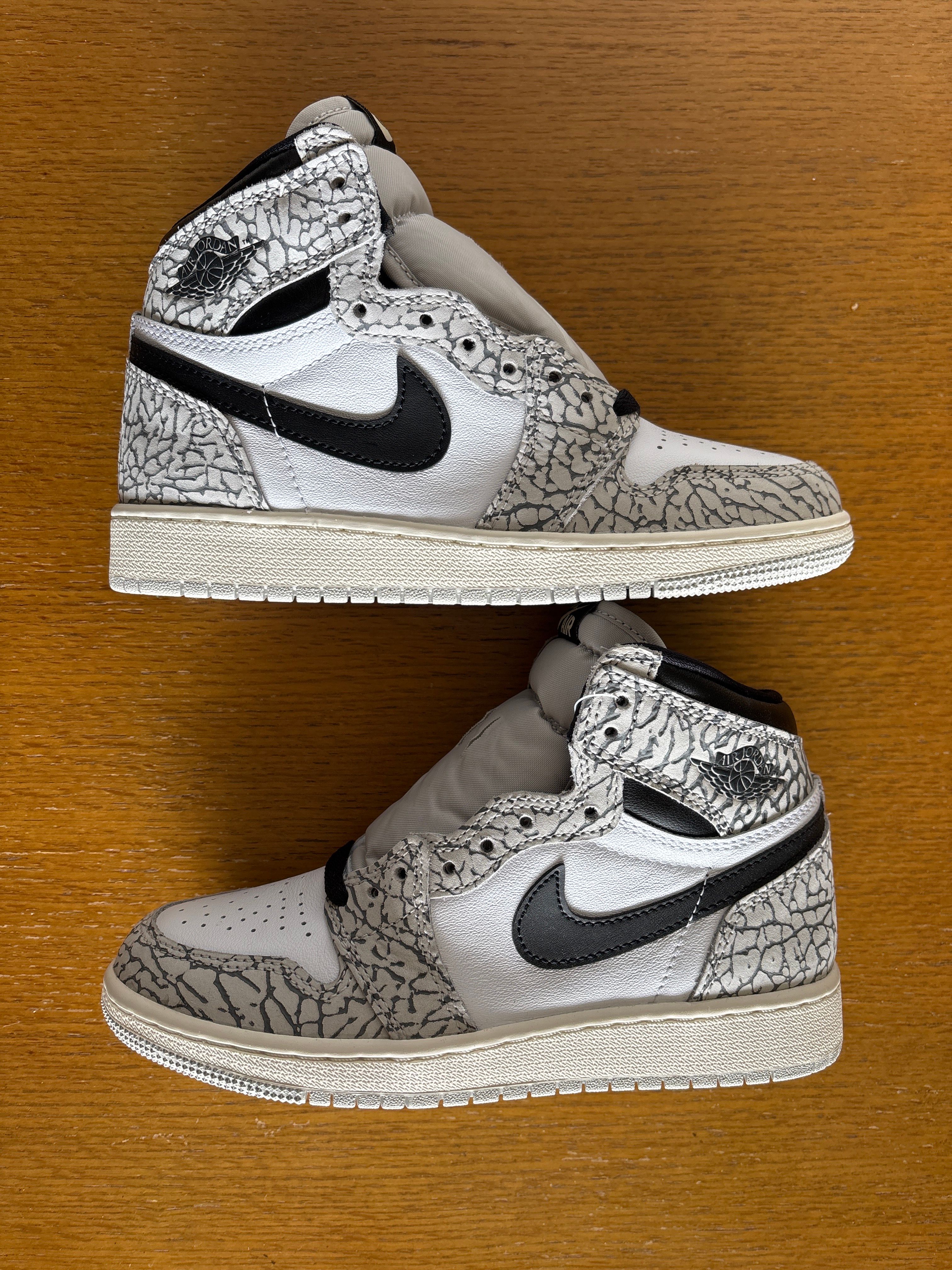 Nike GS Air Jordan 1 High OG "White Cement"