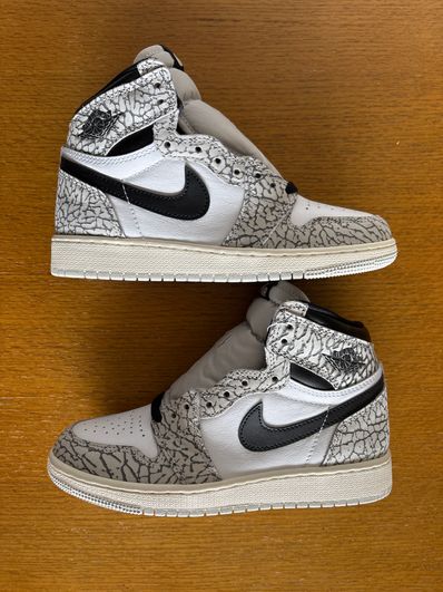 Nike GS Air Jordan 1 High OG "White Cement"