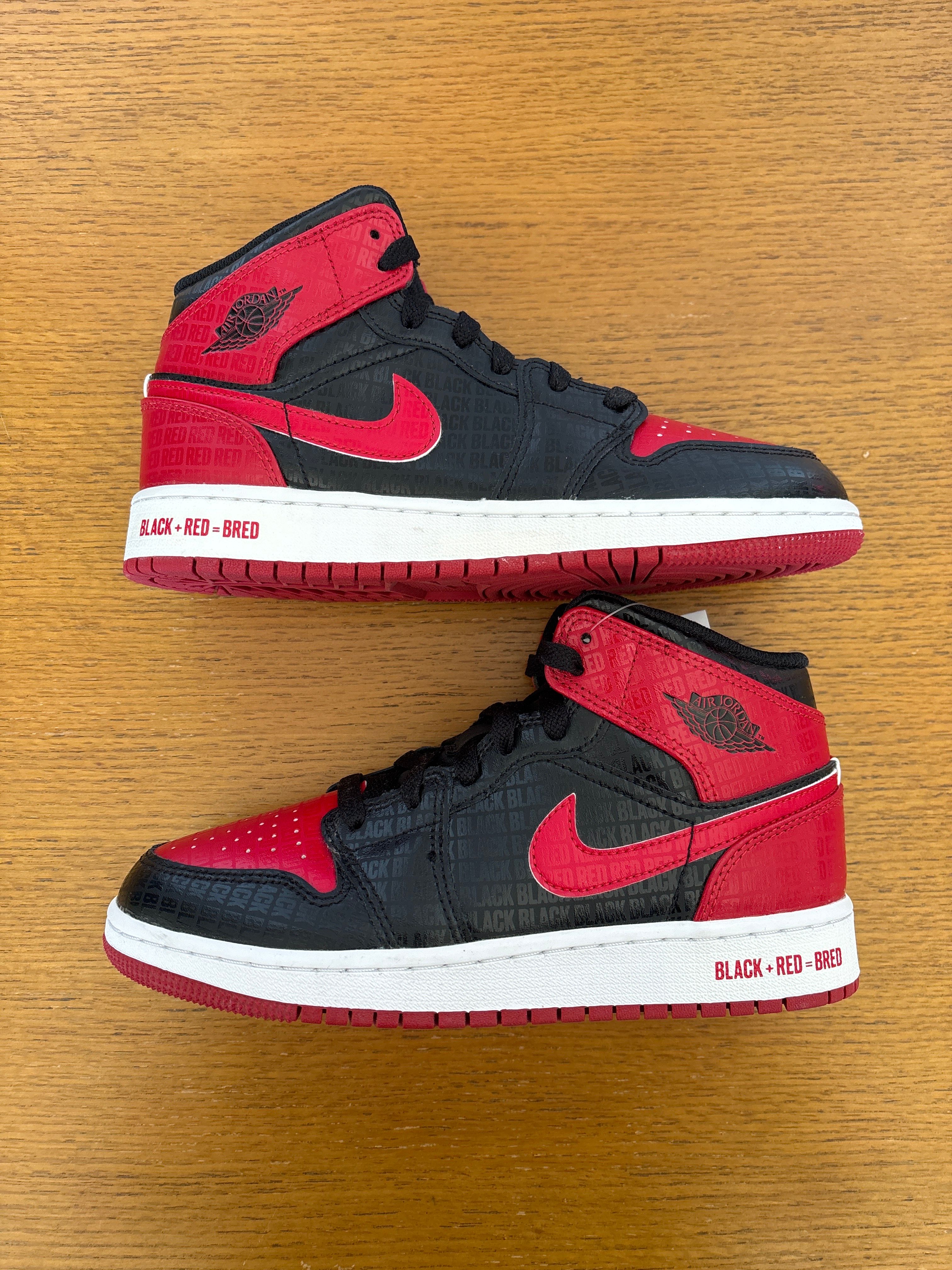 Nike GS Air Jordan 1 Mid "Bred"