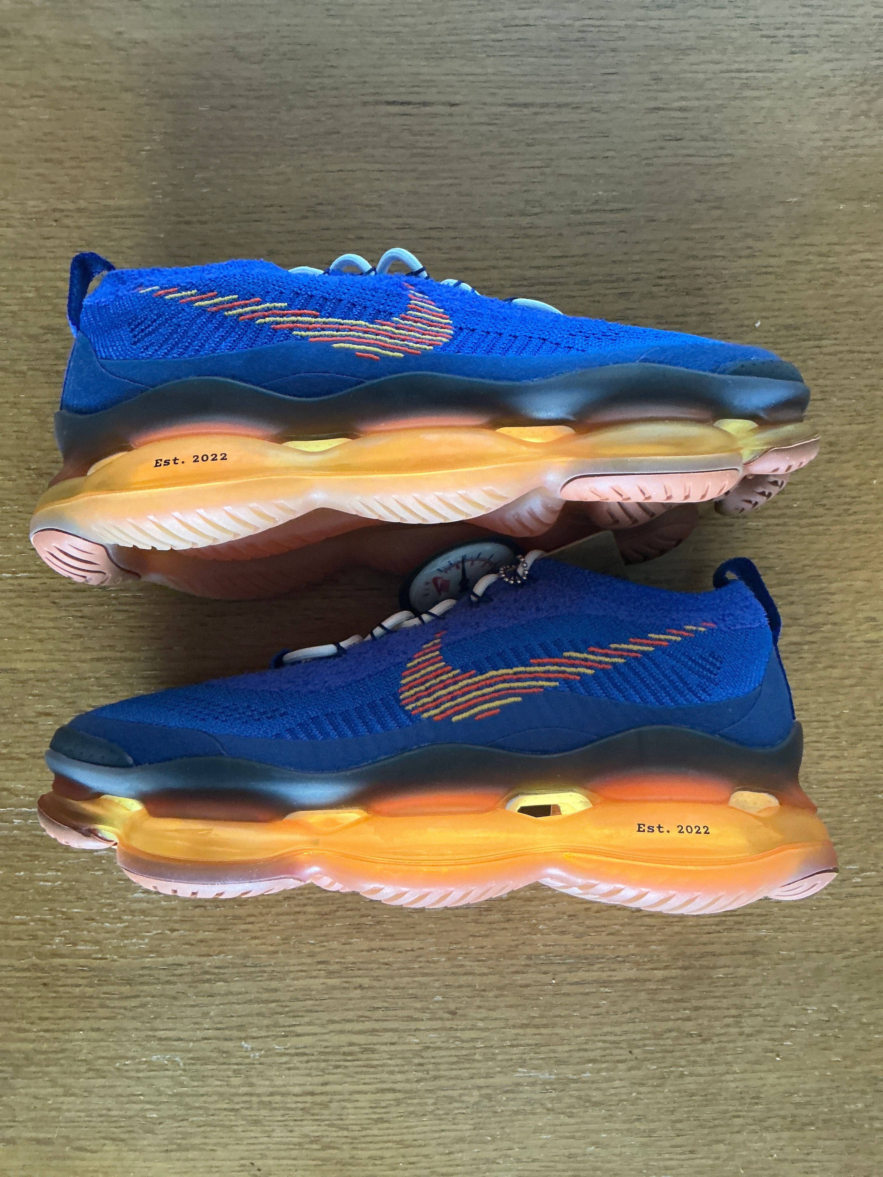 Nike Air Max Scorpion Flyknit SE "Racer Blue/Safety Orange"