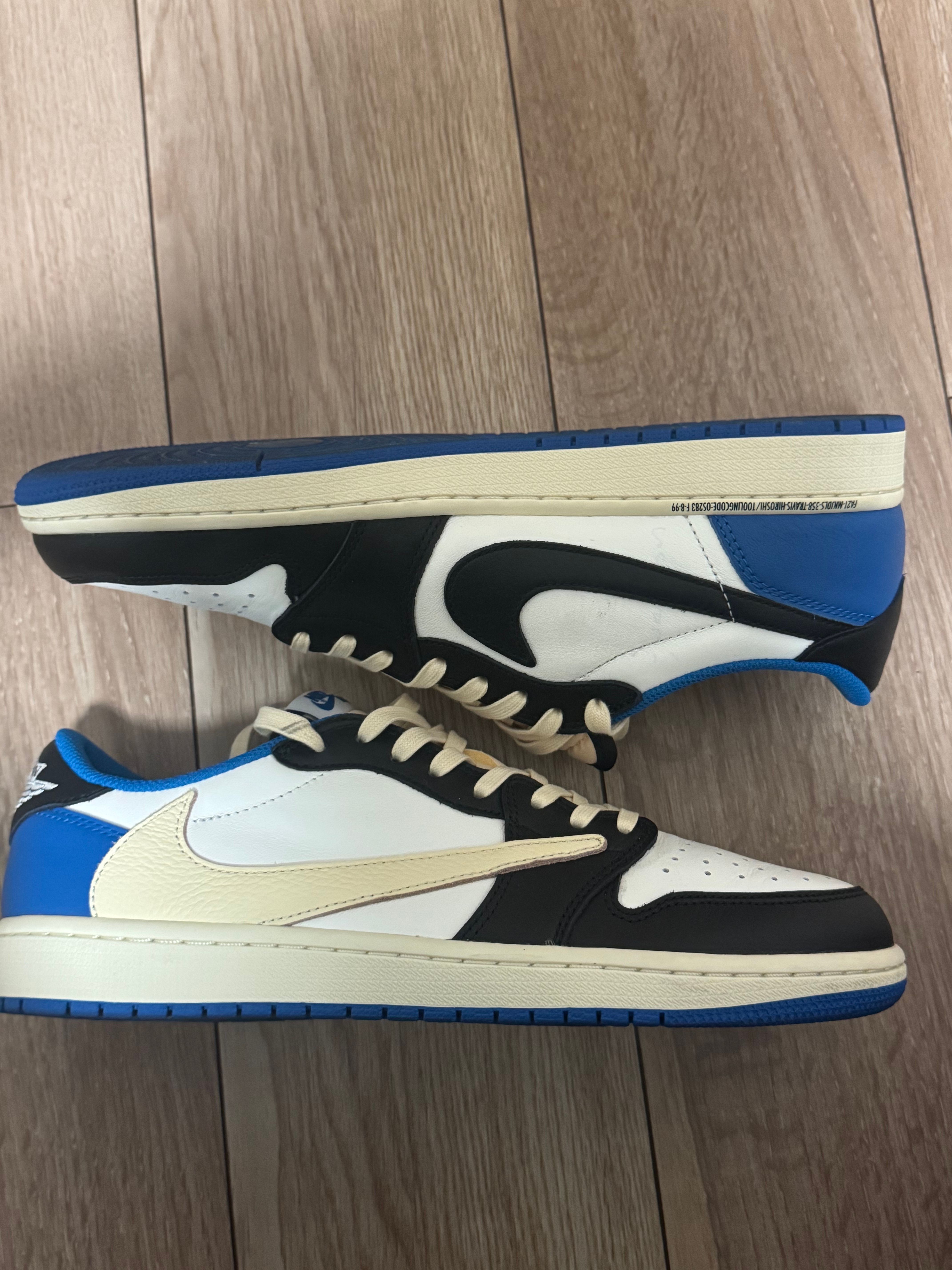 Travis Scott × fragment design × Nike Air Jordan 1 Low OG SP "Military Blue"