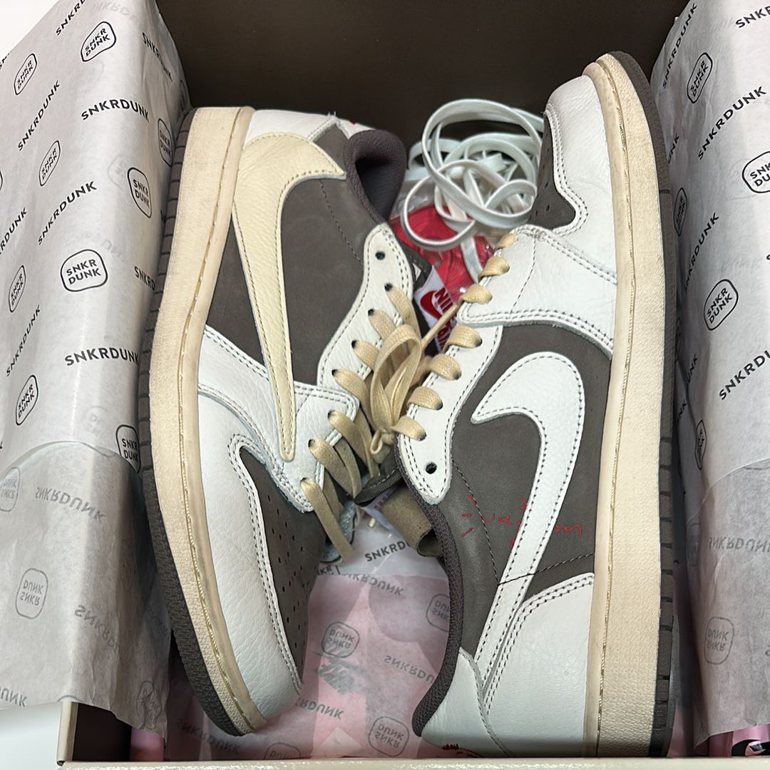 Travis Scott × Nike Air Jordan 1 Low OG SP "Reverse Mocha/Sail and Ridgerock"