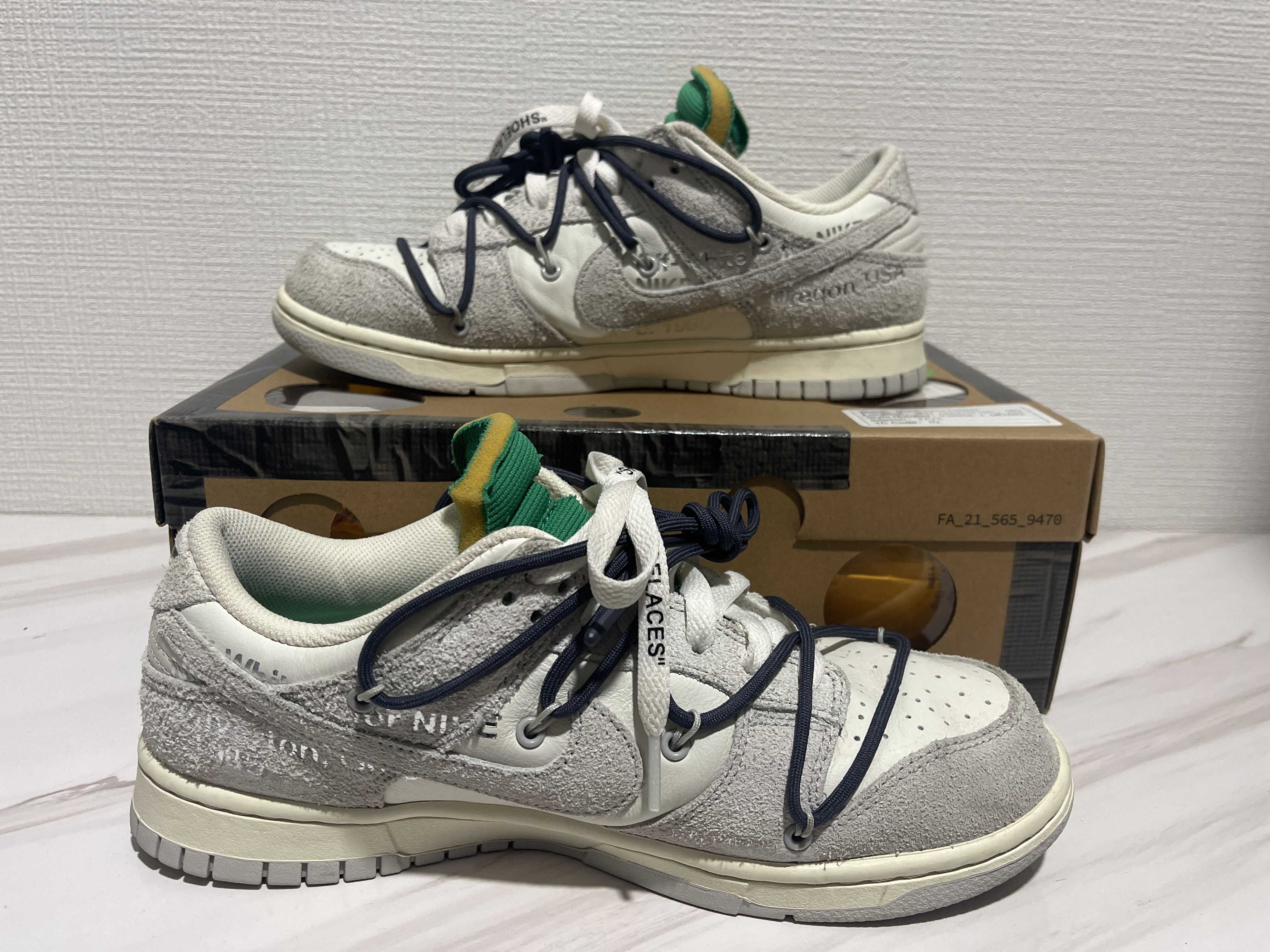 Off-White × Nike Dunk Low "Sail/Neutral Grey/Gridiron"