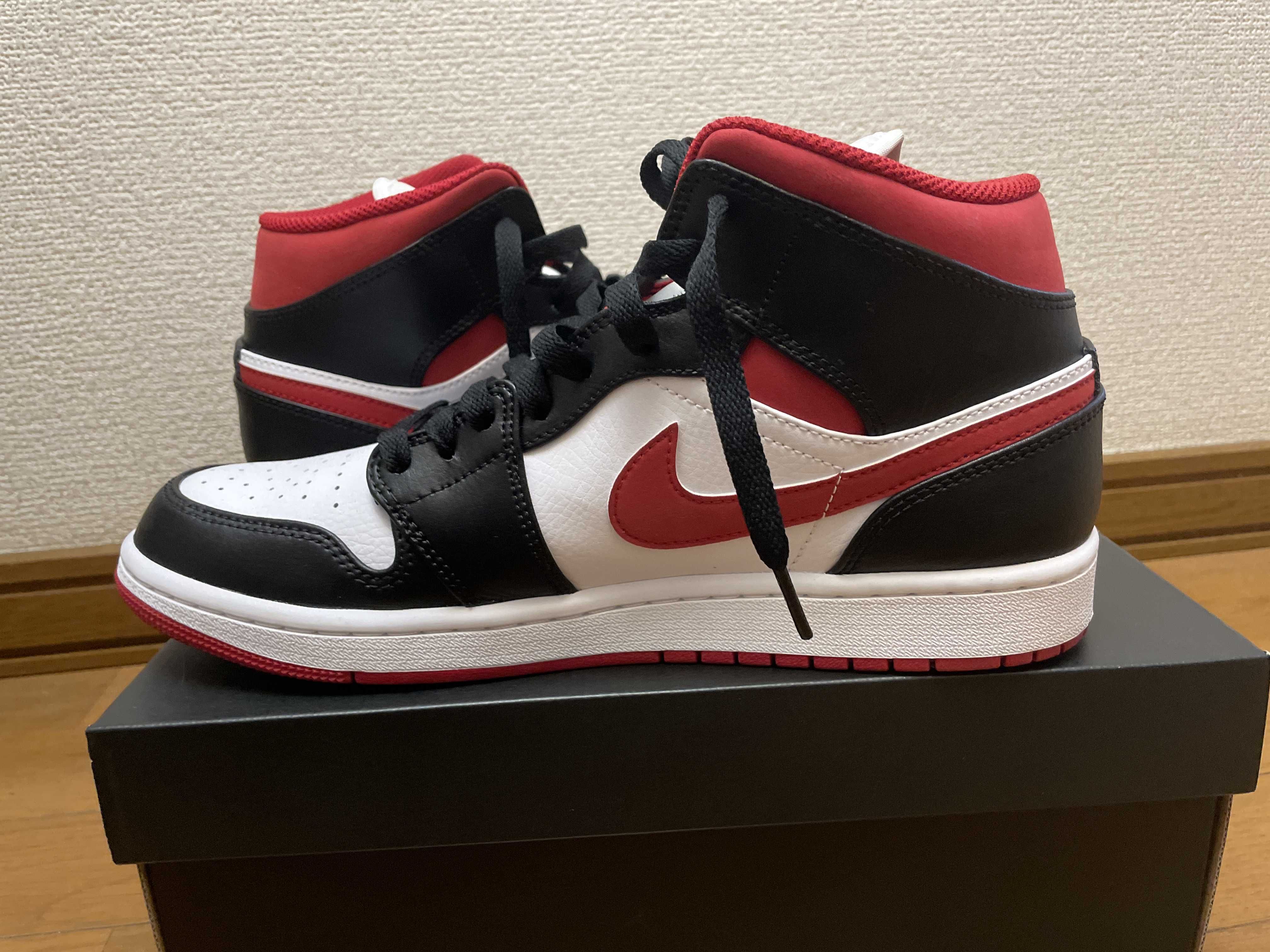 Nike Air Jordan 1 Mid "White/Gym Red Black"