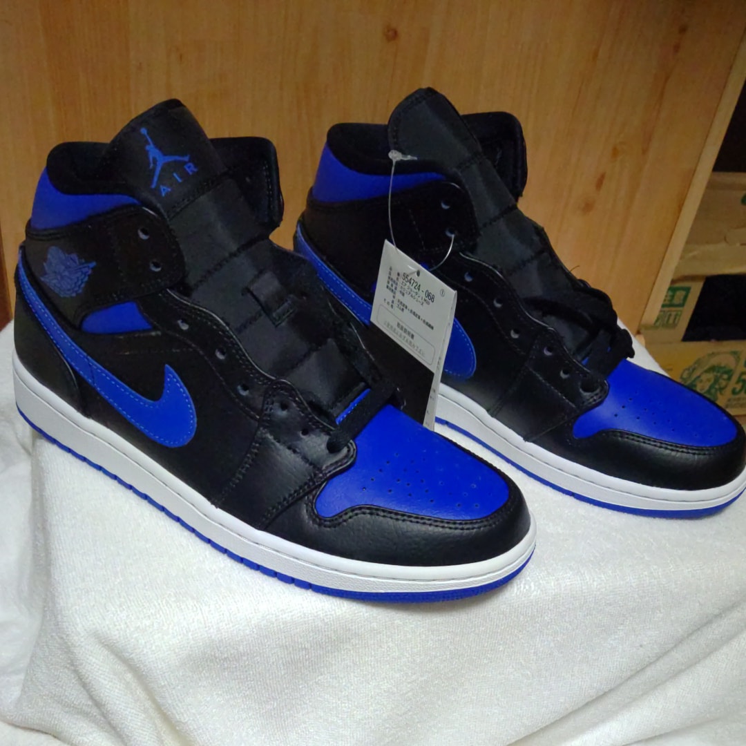 NIKE AIR JORDAN 1 MID "BLACK/BLUE"