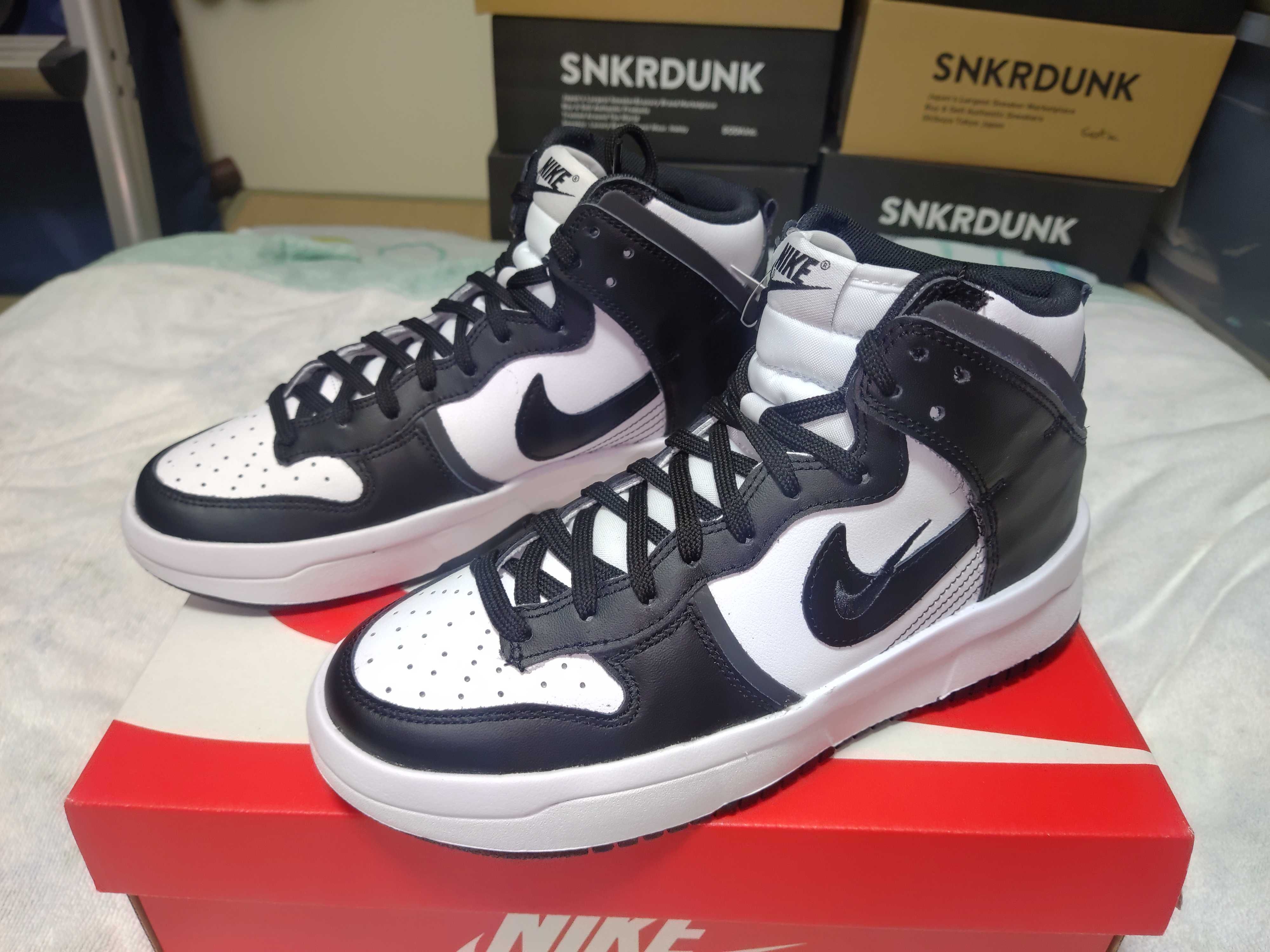 NIKE Women's DUNK HIGH UP "WHITE/BLACK"