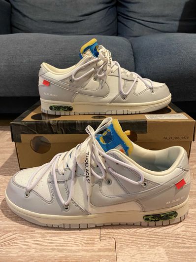 Off-White × Nike Dunk Low "Sail/Neutral Gray"