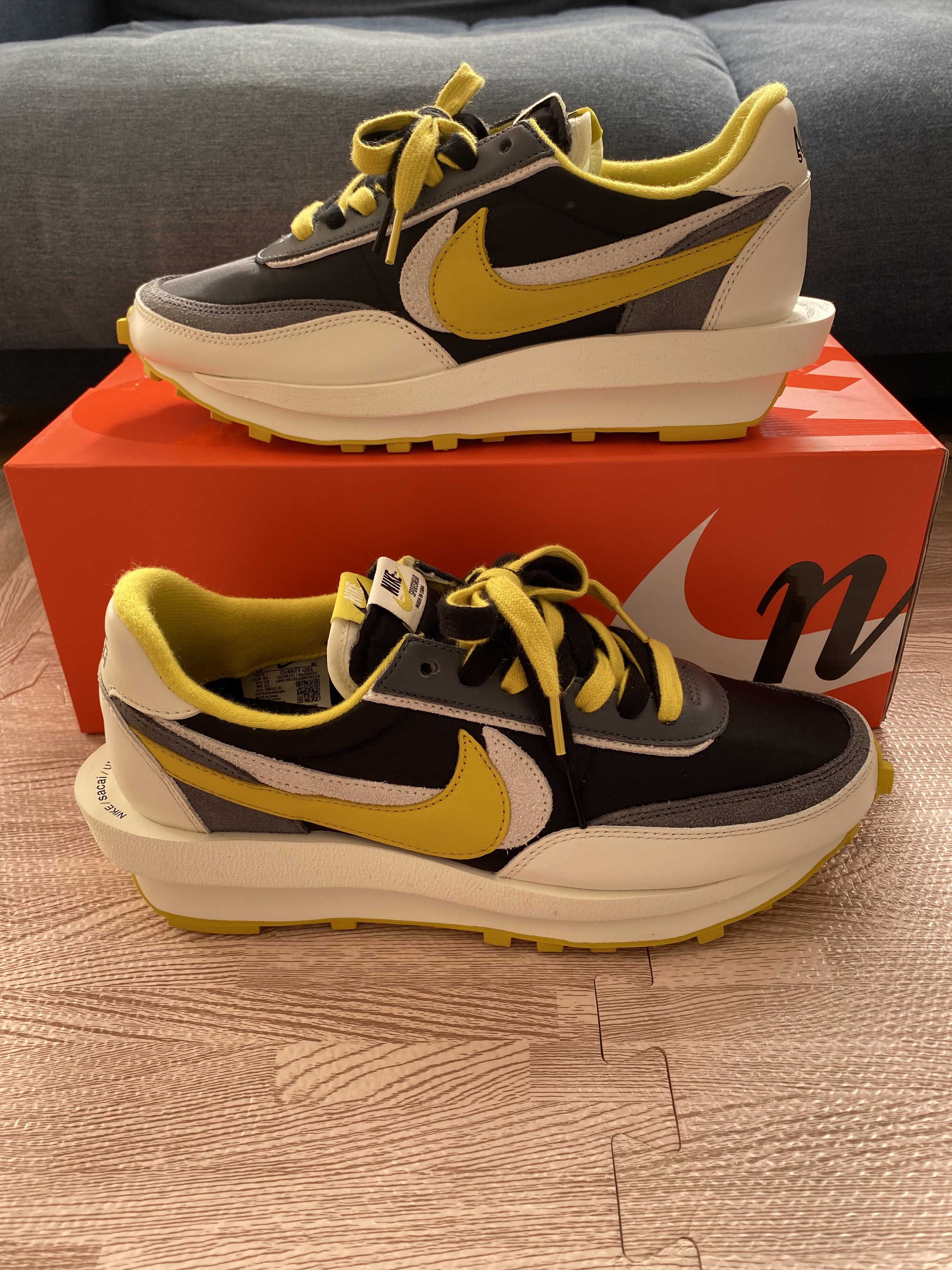 UNDERCOVER × sacai × Nike LD Waffle "Black/Sail-Dark Grey-Bright Citron"