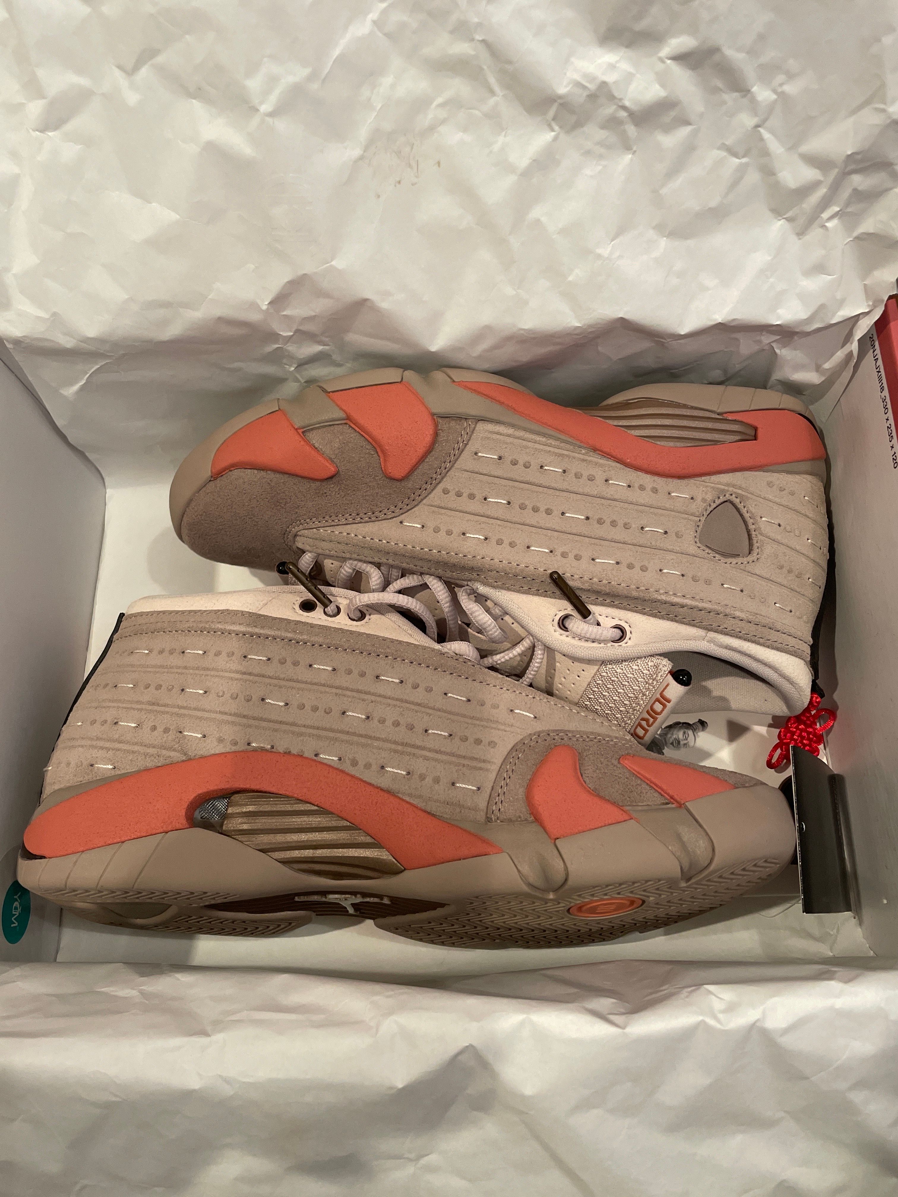 Clot × Nike Air Jordan 14 Low "Brown"