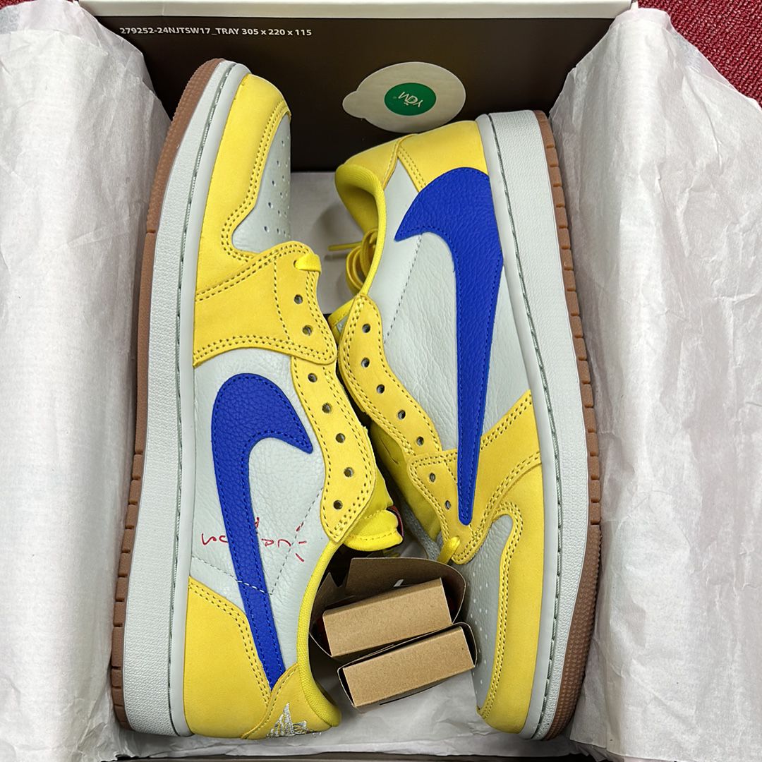 Travis Scott × Nike Women's Air Jordan 1 Retro Low OG "Canary"