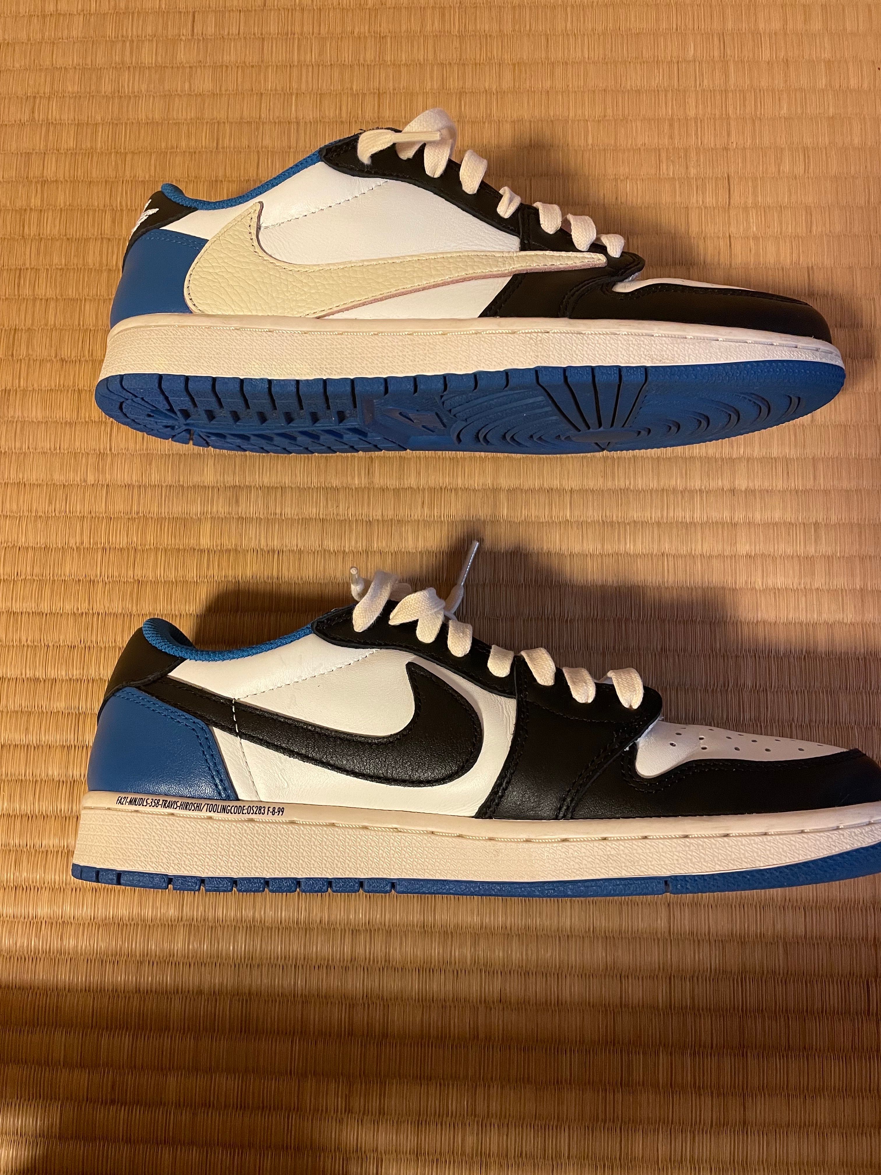 Travis Scott × fragment design × Nike Air Jordan 1 Low OG SP "Military Blue"