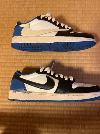Travis Scott × fragment design × Nike Air Jordan 1 Low OG SP "Military Blue"