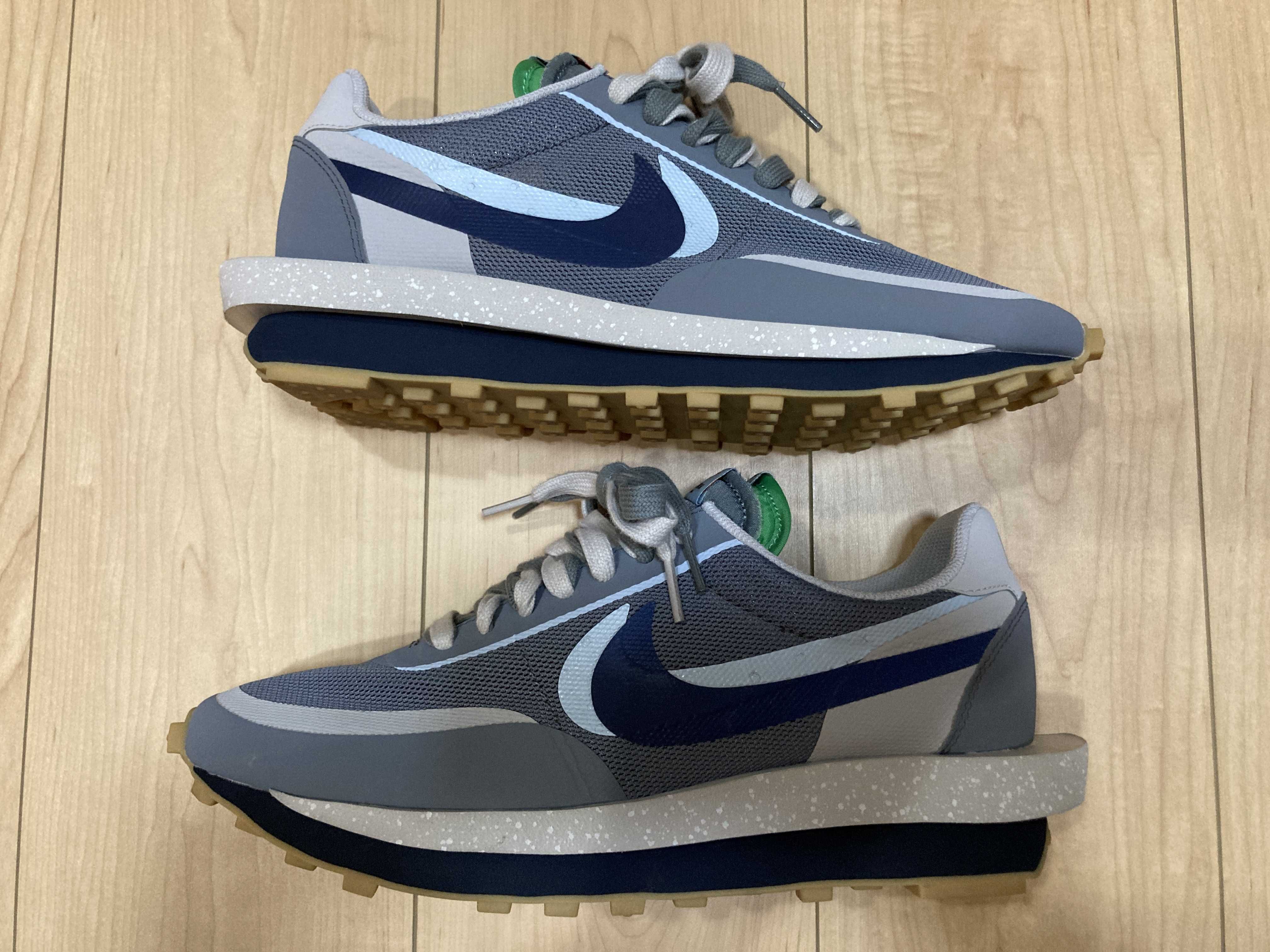 CLOT × Sacai × Nike LD Waffle "Grey Obsidian/Cool Grey"