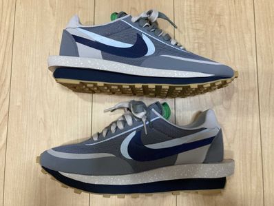 CLOT × Sacai × Nike LD Waffle "Grey Obsidian/Cool Grey"