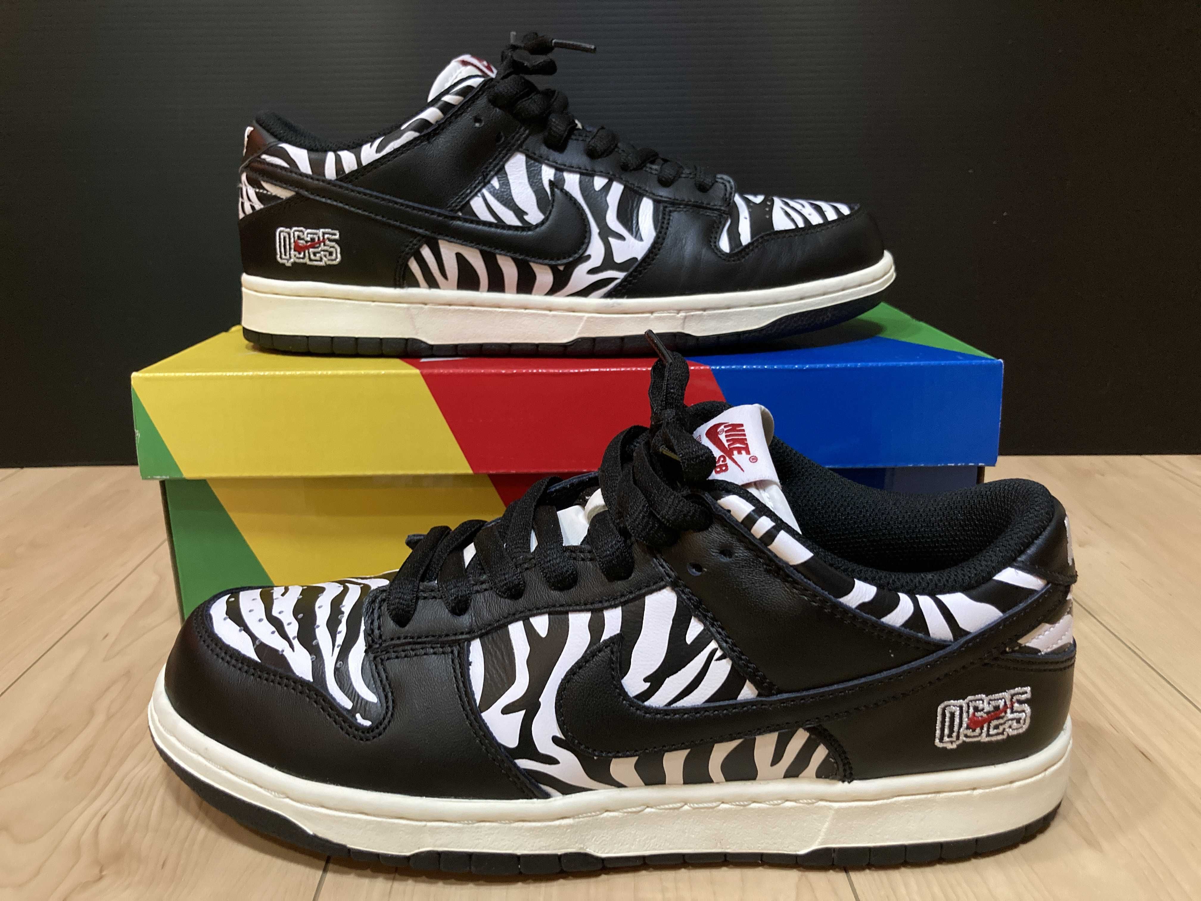 Quartersnacks × Nike SB Dunk Low "Zebra Cake/Safari"