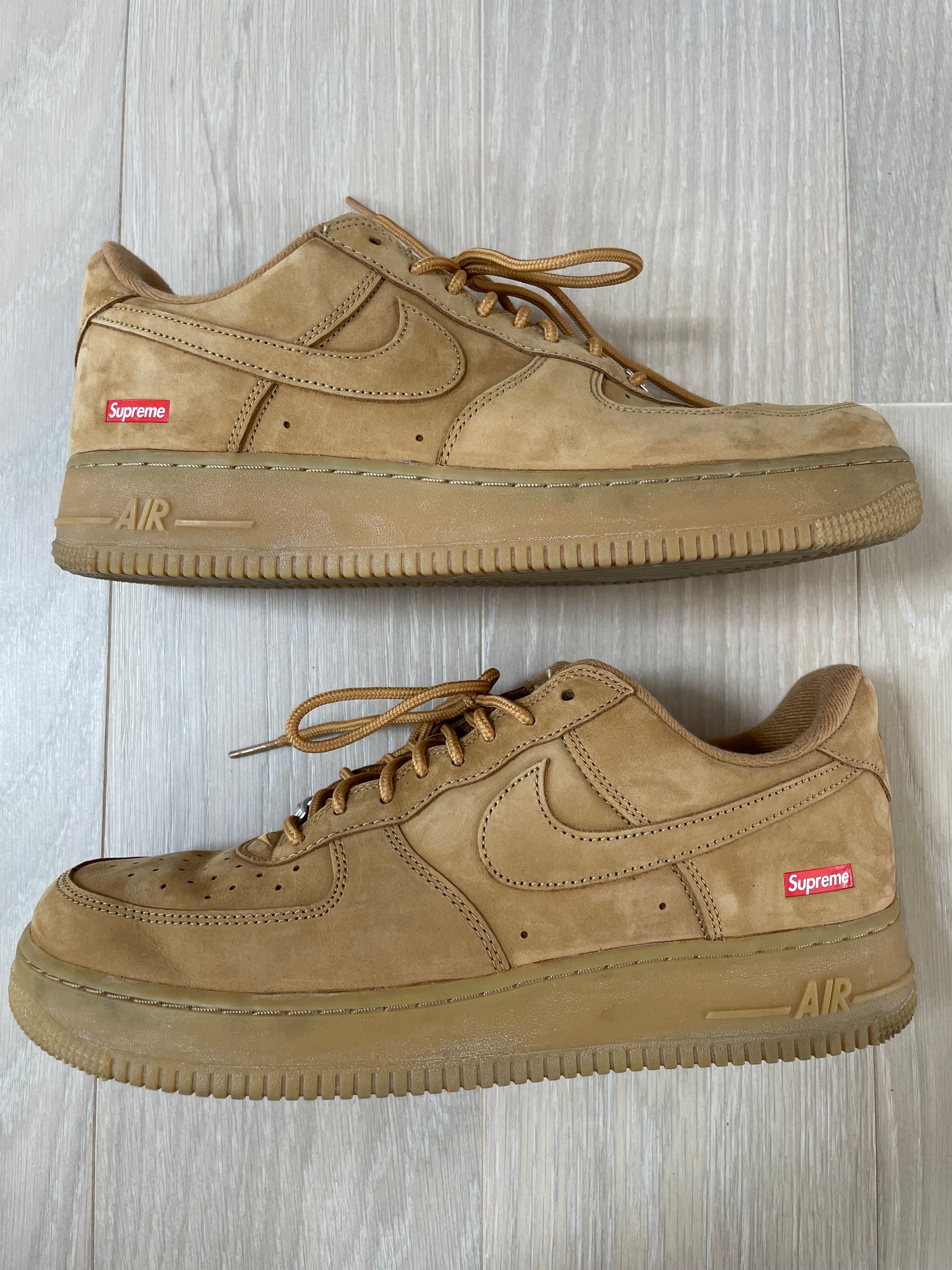 Supreme × Nike Air Force 1 Low "Flax/Wheat"