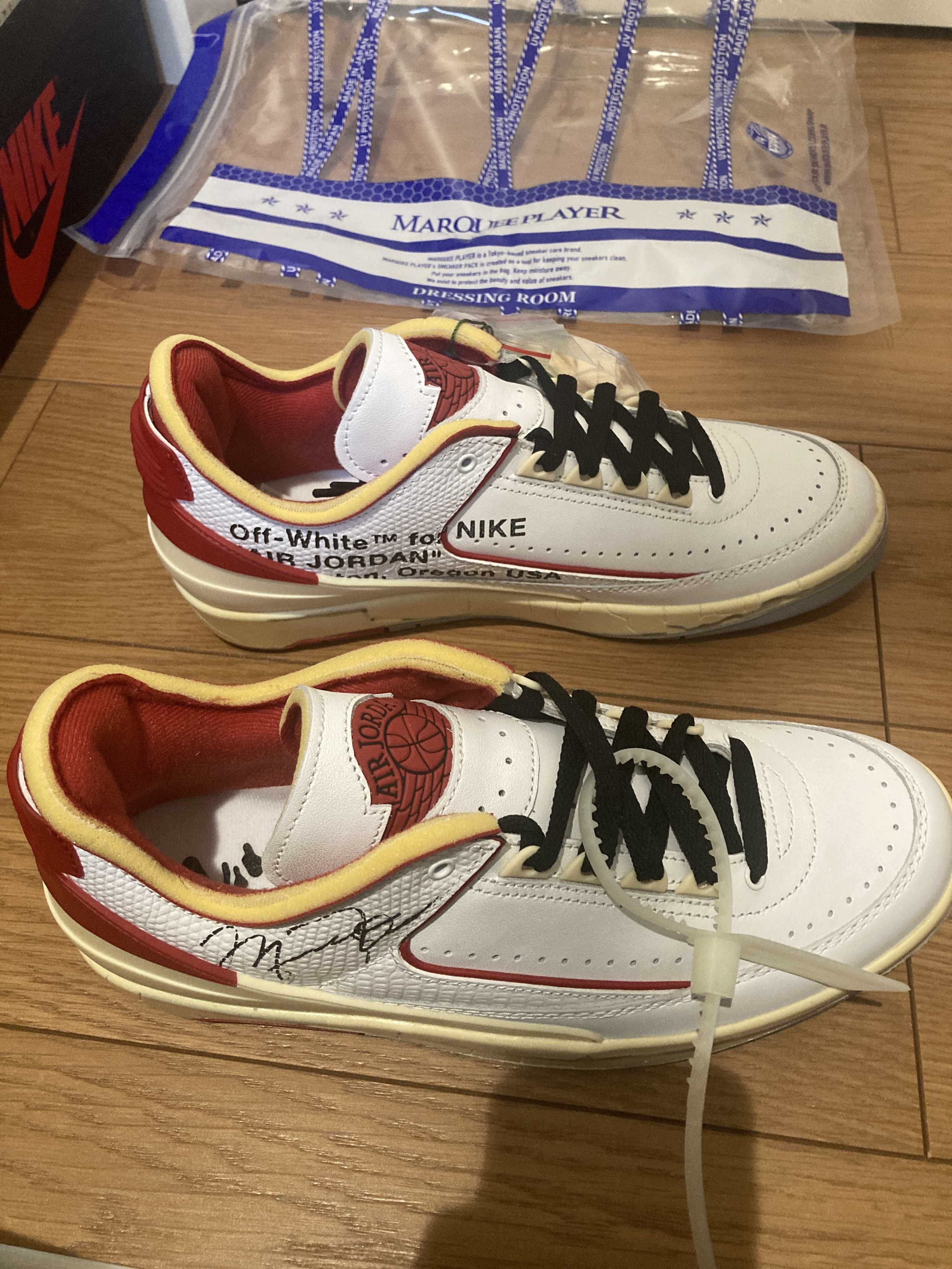 Off-White × Nike Air Jordan 2 Low "White and Varsity Red"