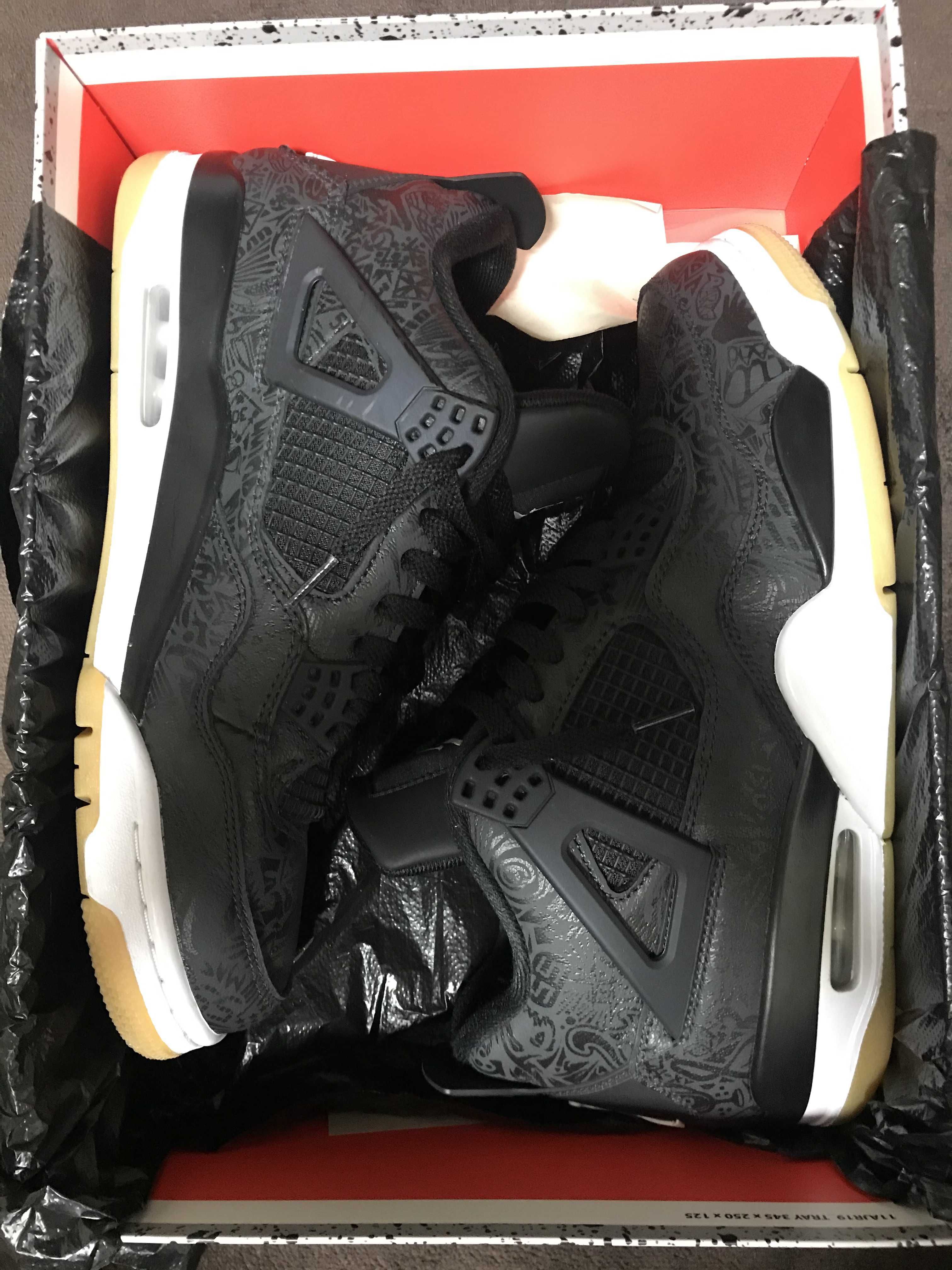 Nike Air Jordan 4 Retro "Laser Black/Gum"