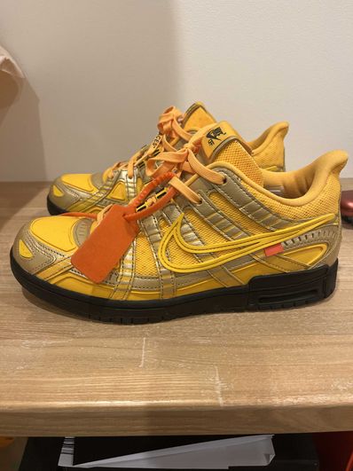 Off-White × Nike Air Rubber Dunk "University Gold"