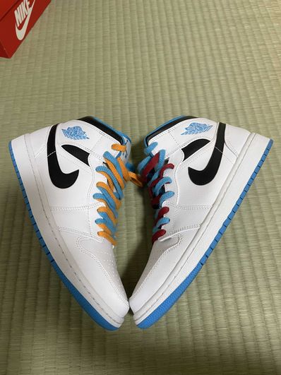 Nike Air Jordan 1 Mid "White/Laser blue"
