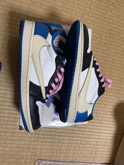 Travis Scott × fragment design × Nike Air Jordan 1 Low OG SP "Military Blue"