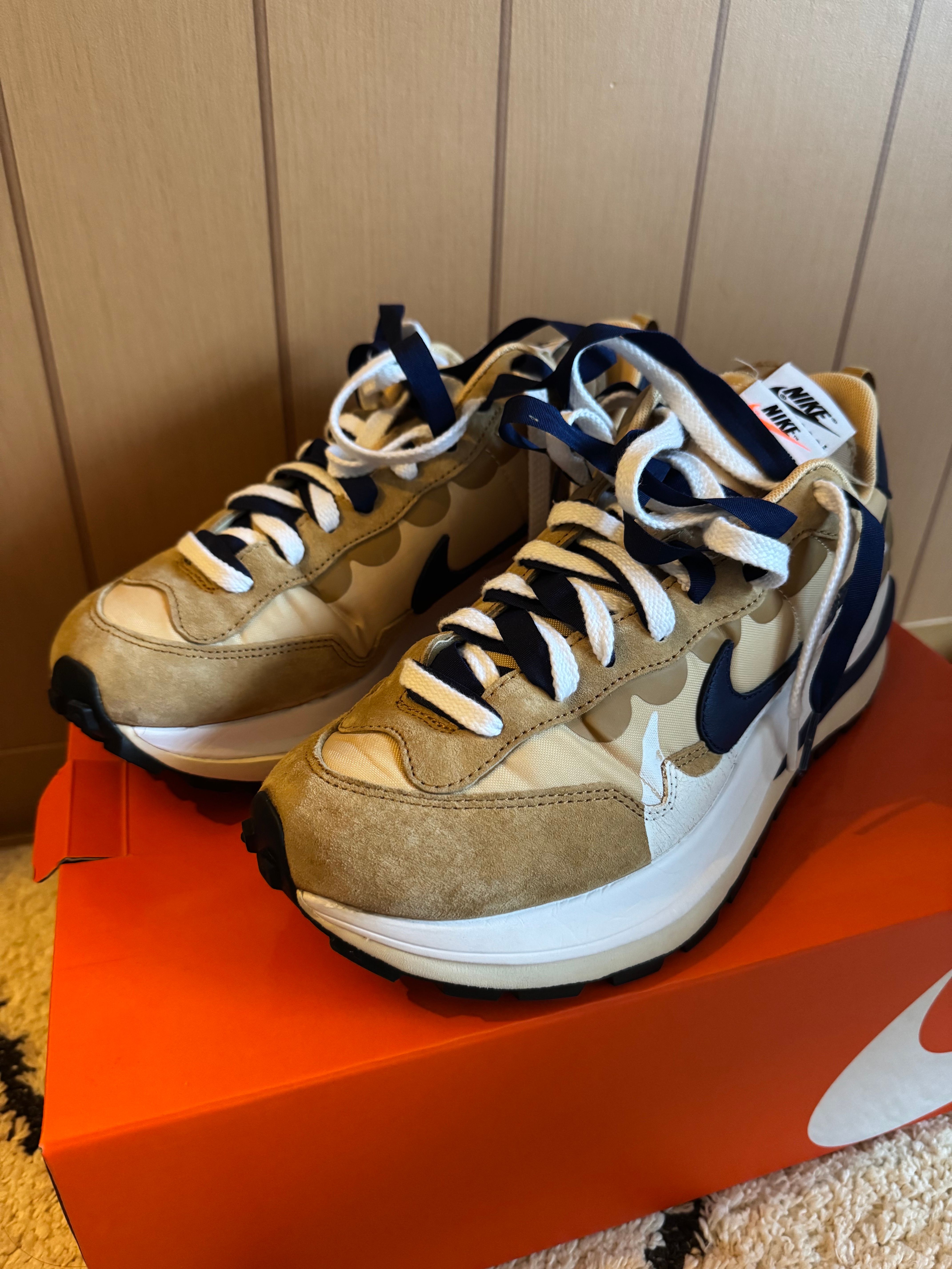 Sacai × Nike Vapor Waffle "Sesame And Blue Void"