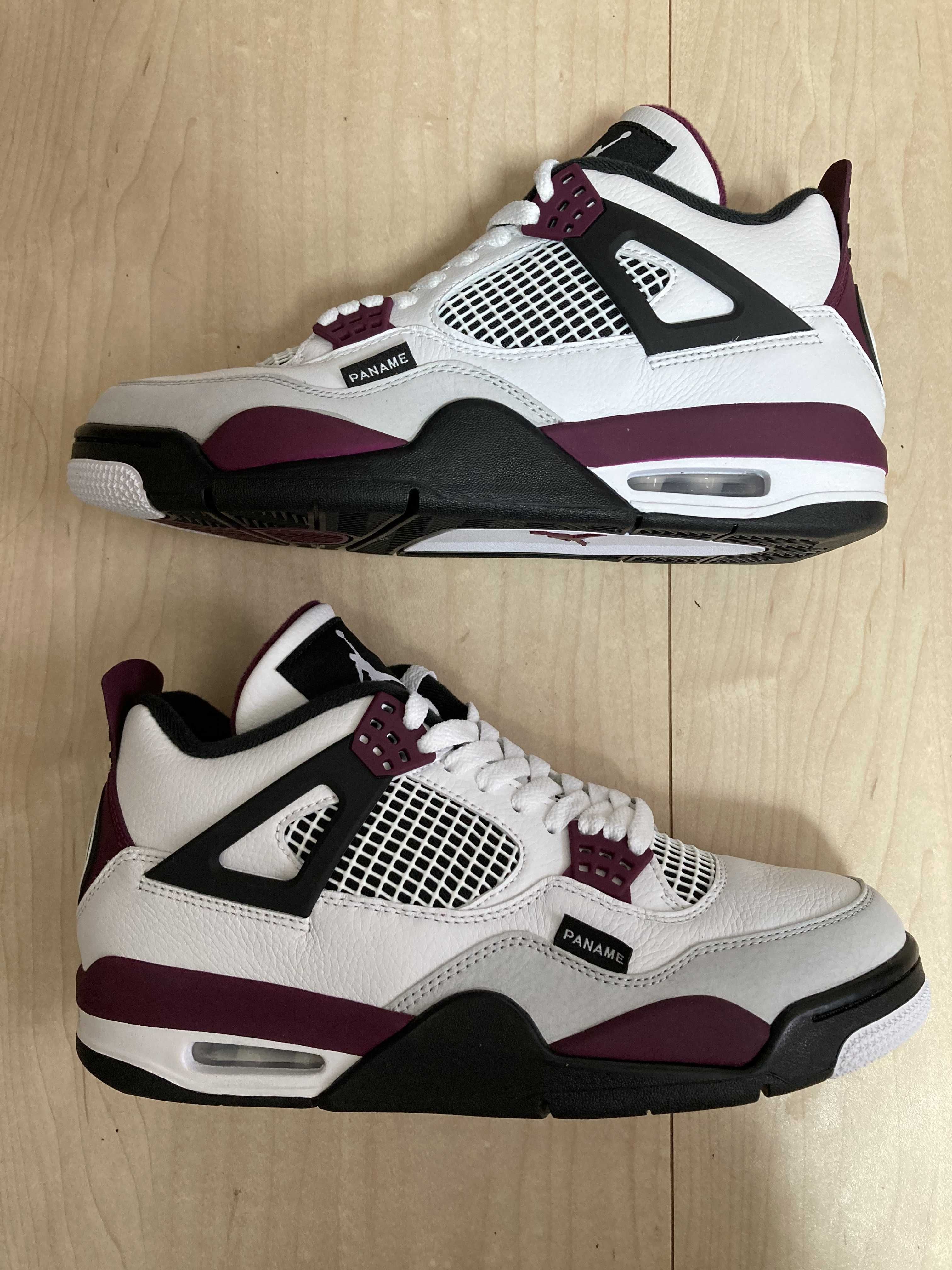 Paris Saint Germain ×Nike Air Jordan 4 Retro "White/Bordeaux/Neutral Gray"