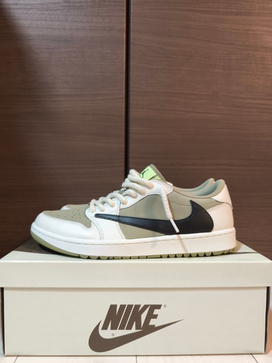 Travis Scott × Nike Air Jordan 1 Low Golf NRG "Neutral Olive"
