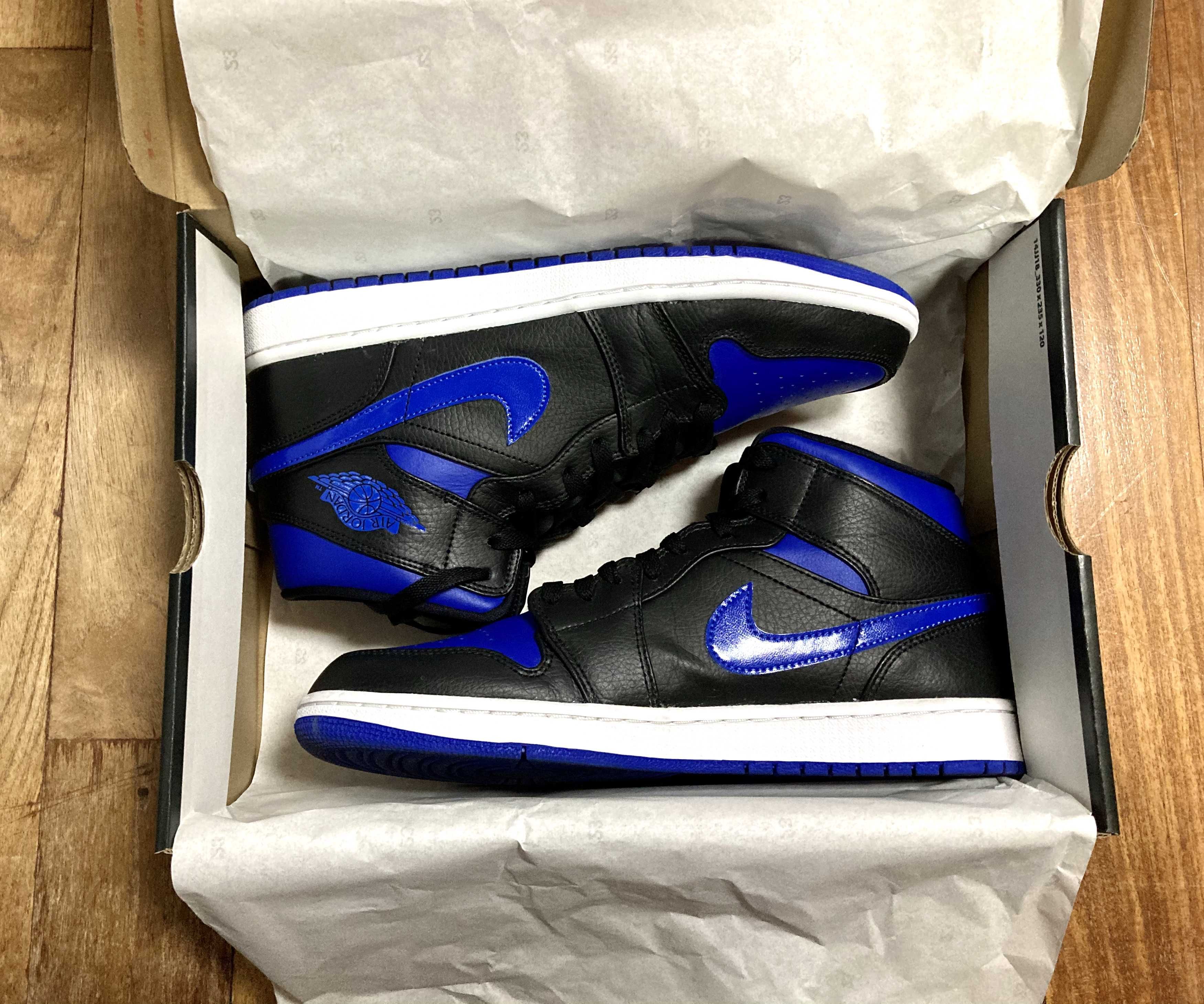 NIKE AIR JORDAN 1 MID "BLACK/BLUE"