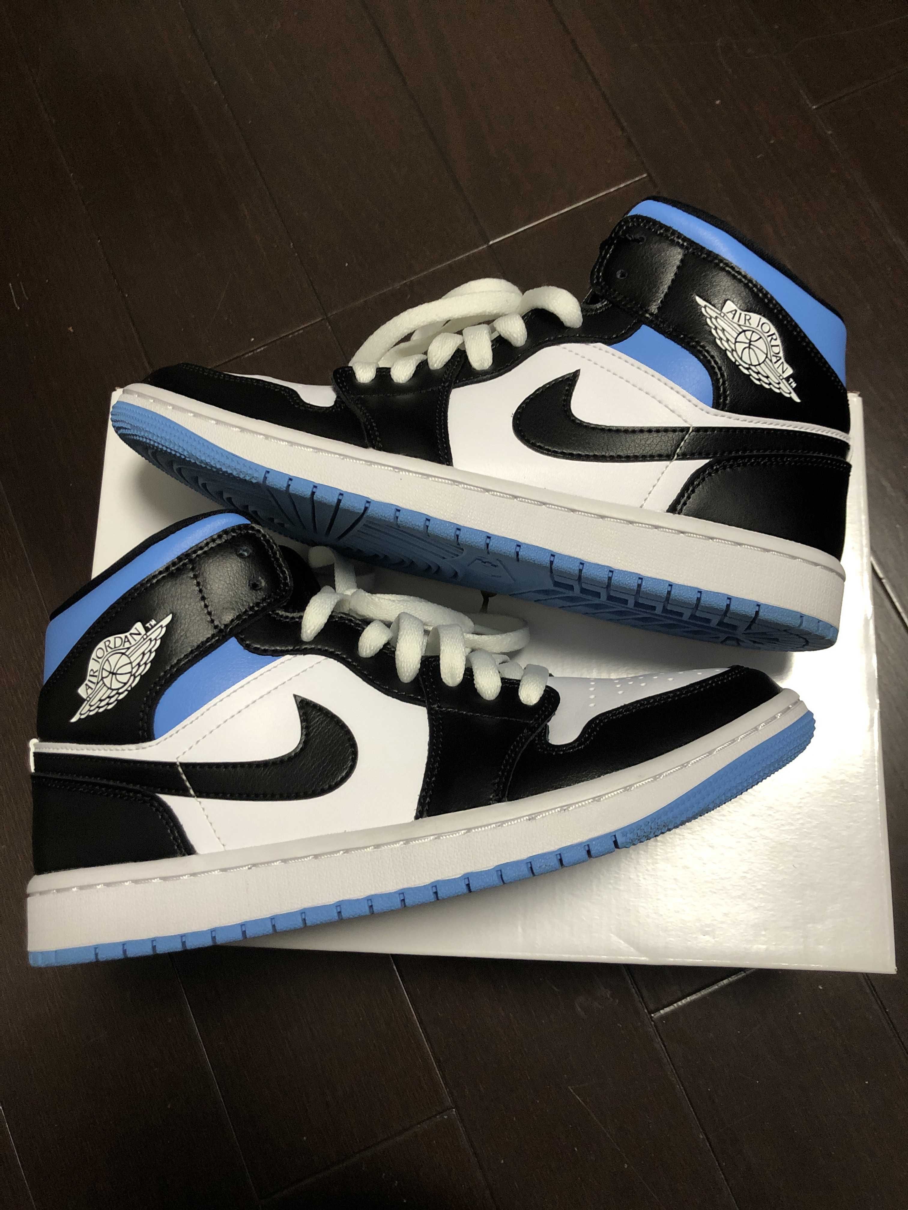 Nike Women's Air Jordan 1 Mid "Black/University Blue"