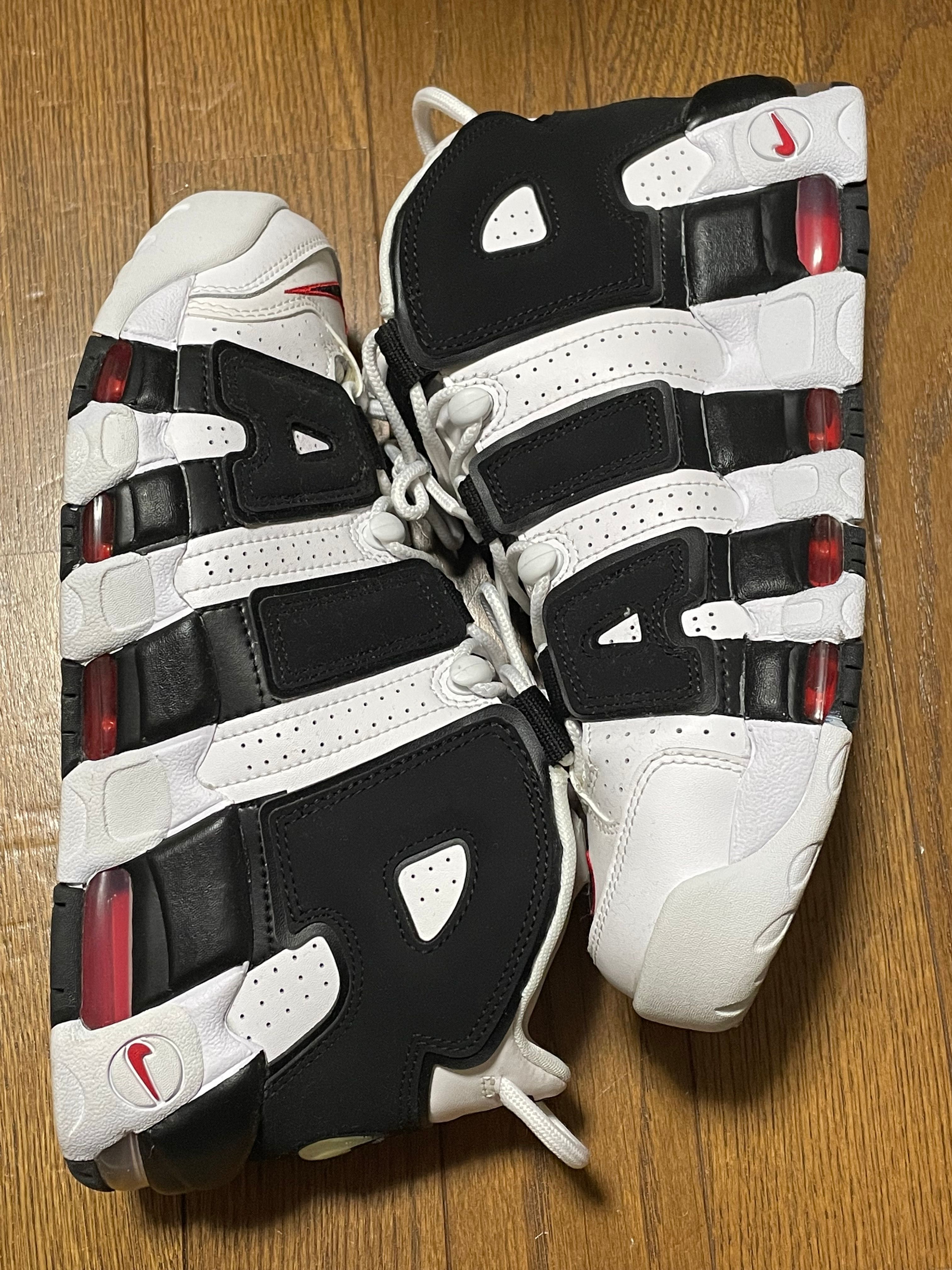 NIKE AIR MORE UPTEMPO "WHITE/BLACK/UNIVERSITY RED"(2020)