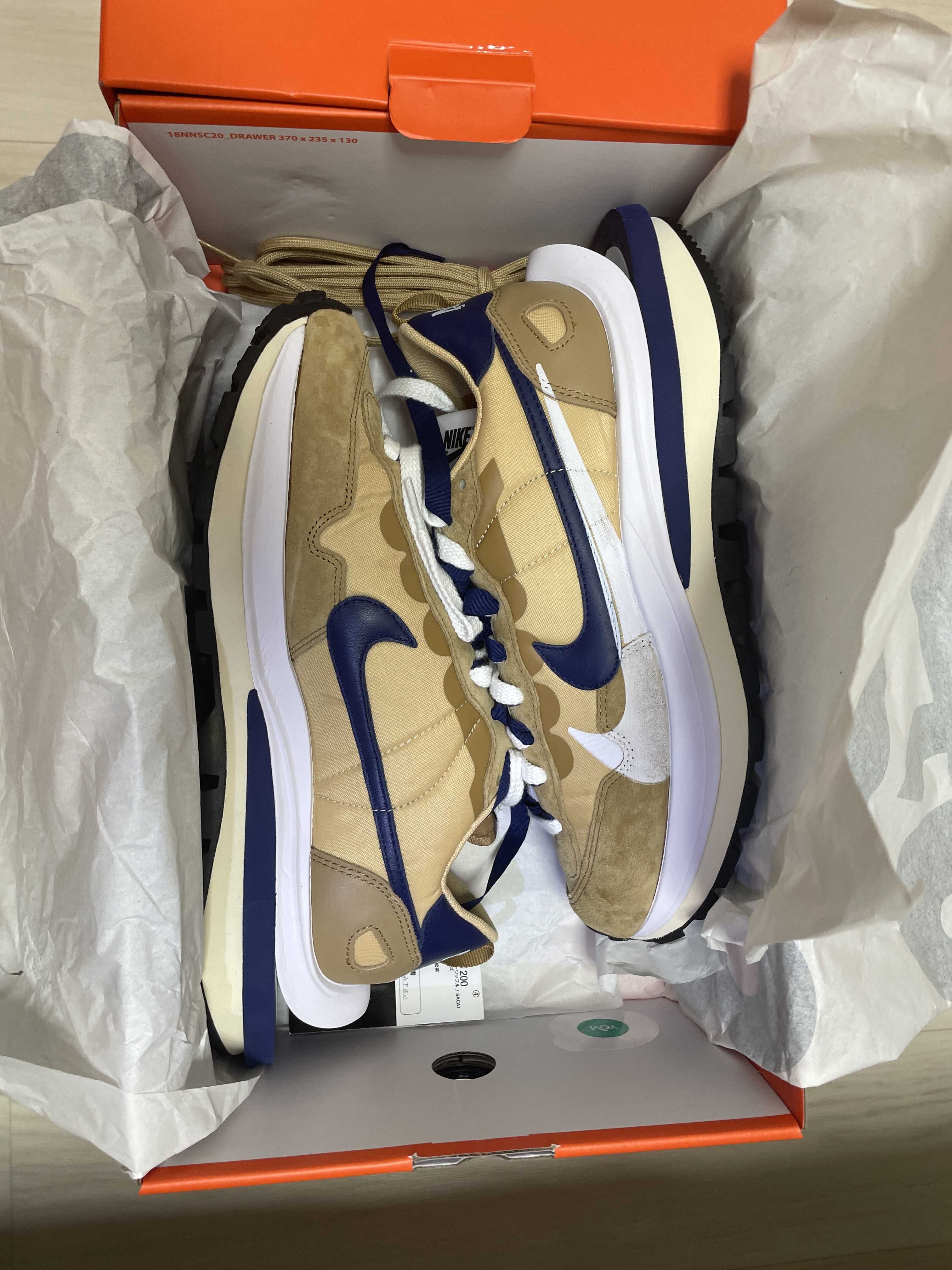 Sacai × Nike Vapor Waffle "Sesame And Blue Void"