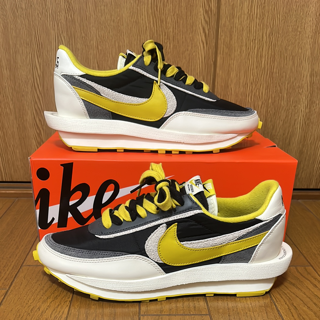 UNDERCOVER × sacai × Nike LD Waffle "Black/Sail-Dark Grey-Bright Citron"