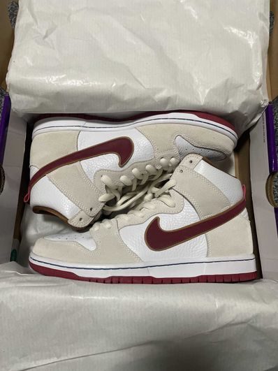 Nike Dunk High Pro "Sail/Team Crimson"