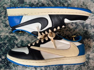 Travis Scott × fragment design × Nike Air Jordan 1 Low OG SP "Military Blue"