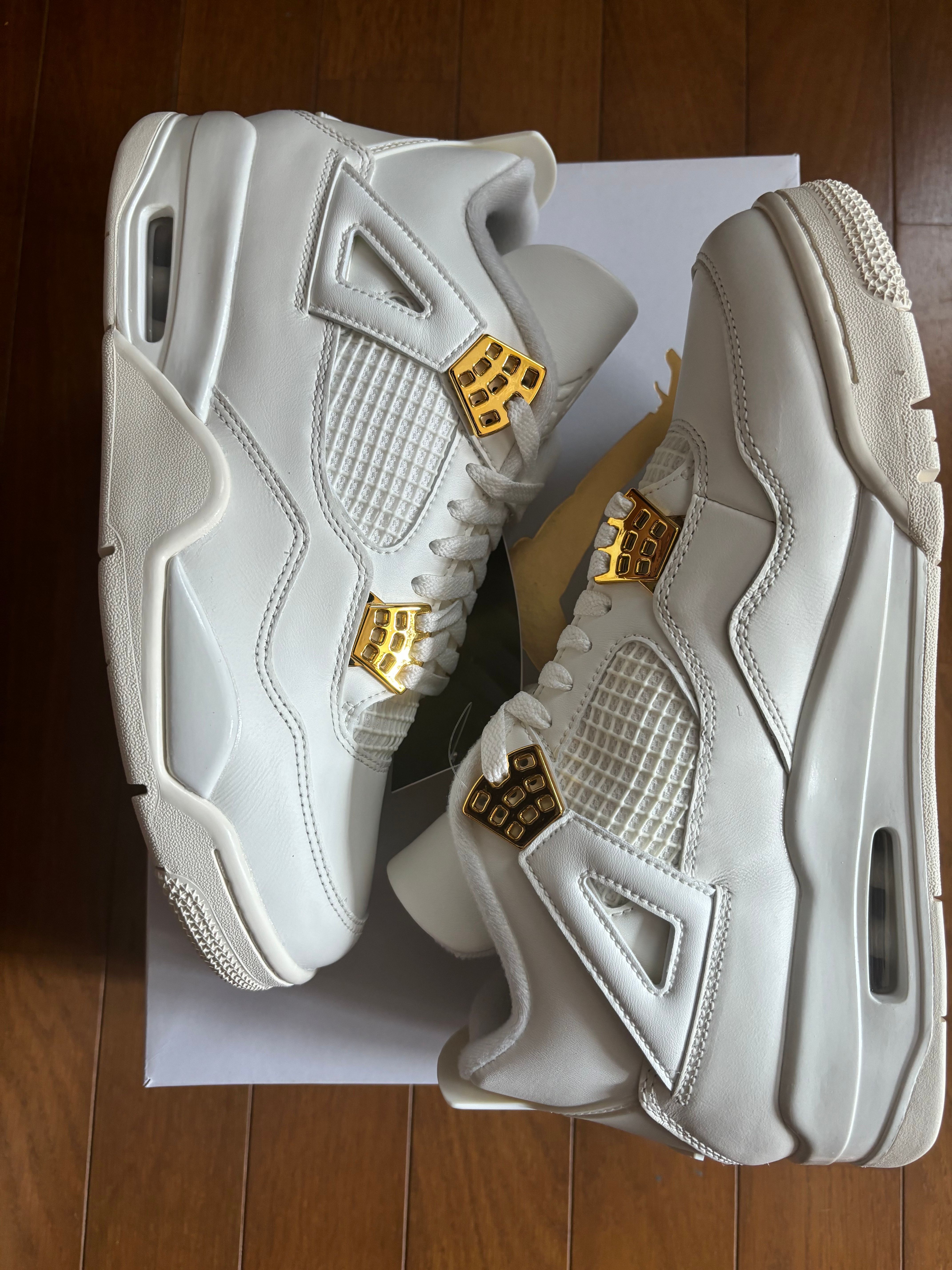 Nike Women's Air Jordan 4 Retro "White & Gold"