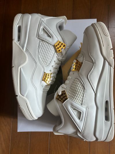 Nike Women's Air Jordan 4 Retro "White & Gold"