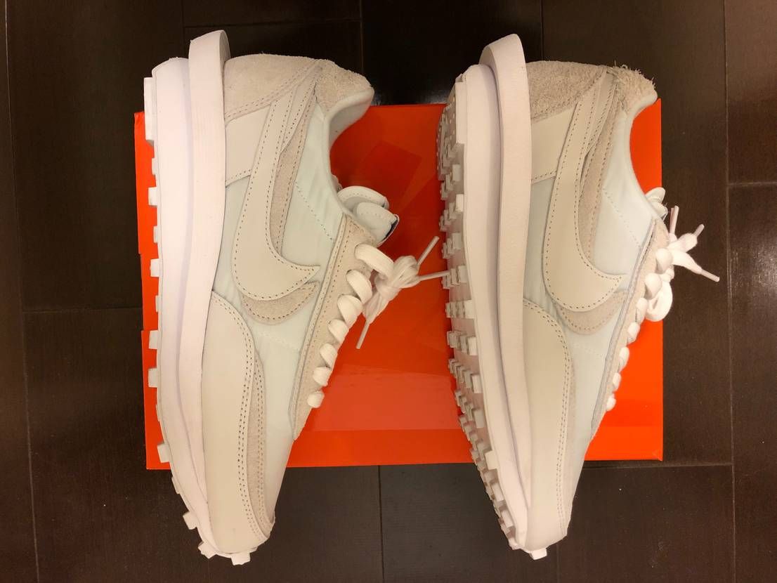 sacai × Nike LDV Waffle "Triple White"