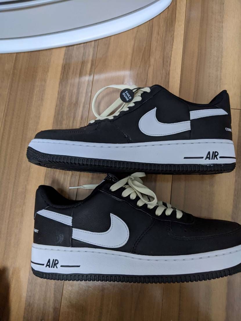 Supreme × COMME des GARCONS SHIRT × Nike Air Force 1 Low "Black/White" (2018)