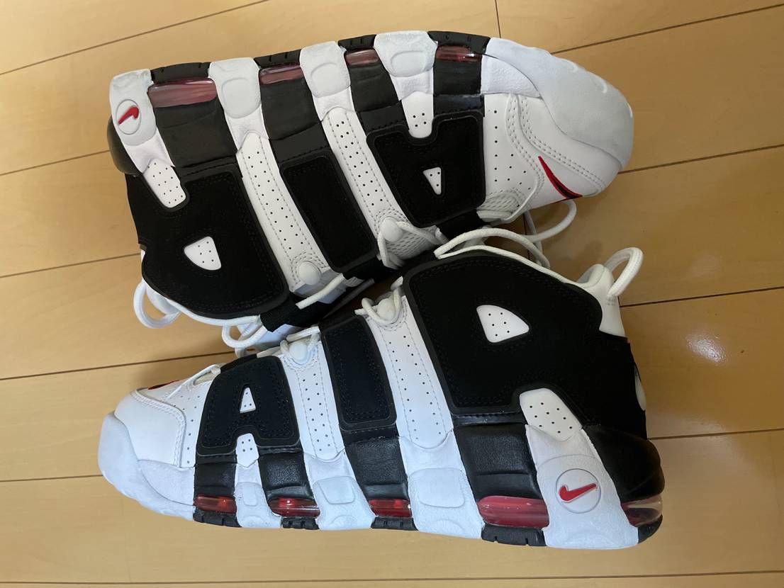 NIKE AIR MORE UPTEMPO "WHITE/BLACK/UNIVERSITY RED"(2020)