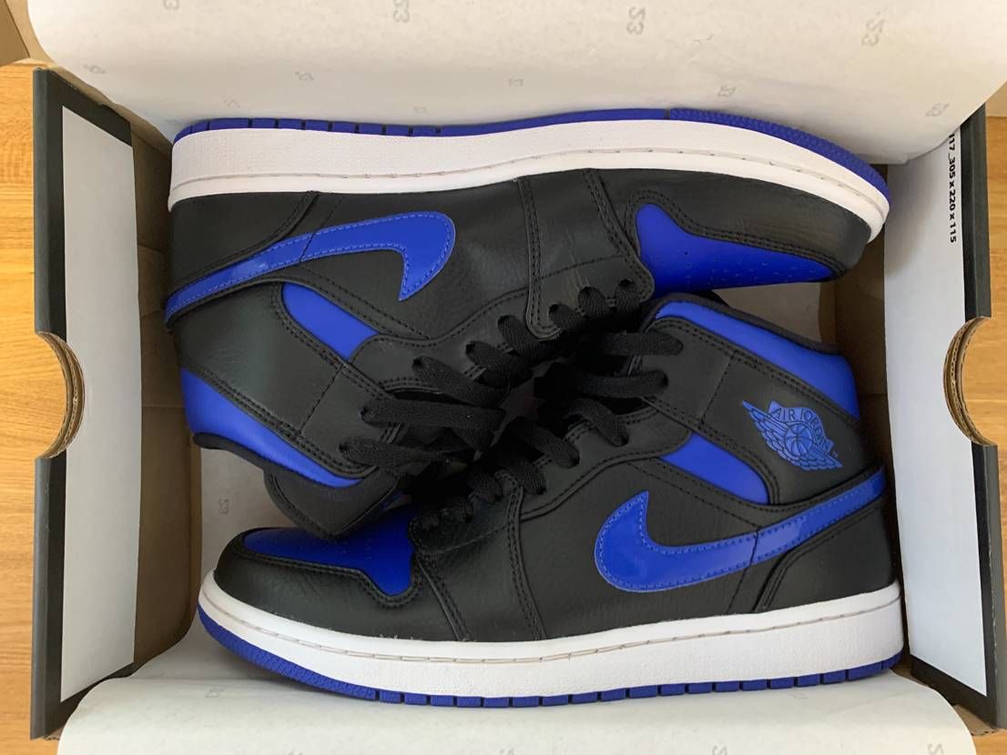 NIKE AIR JORDAN 1 MID "BLACK/BLUE"