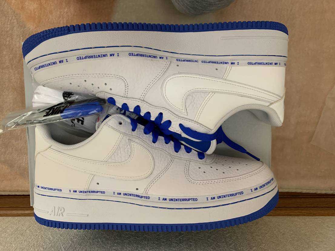 Uninterrupted × Nike Air Force 1 "White/Lapis Blue"
