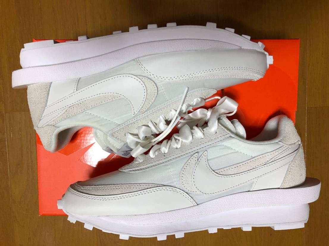 sacai × Nike LDV Waffle "Triple White"