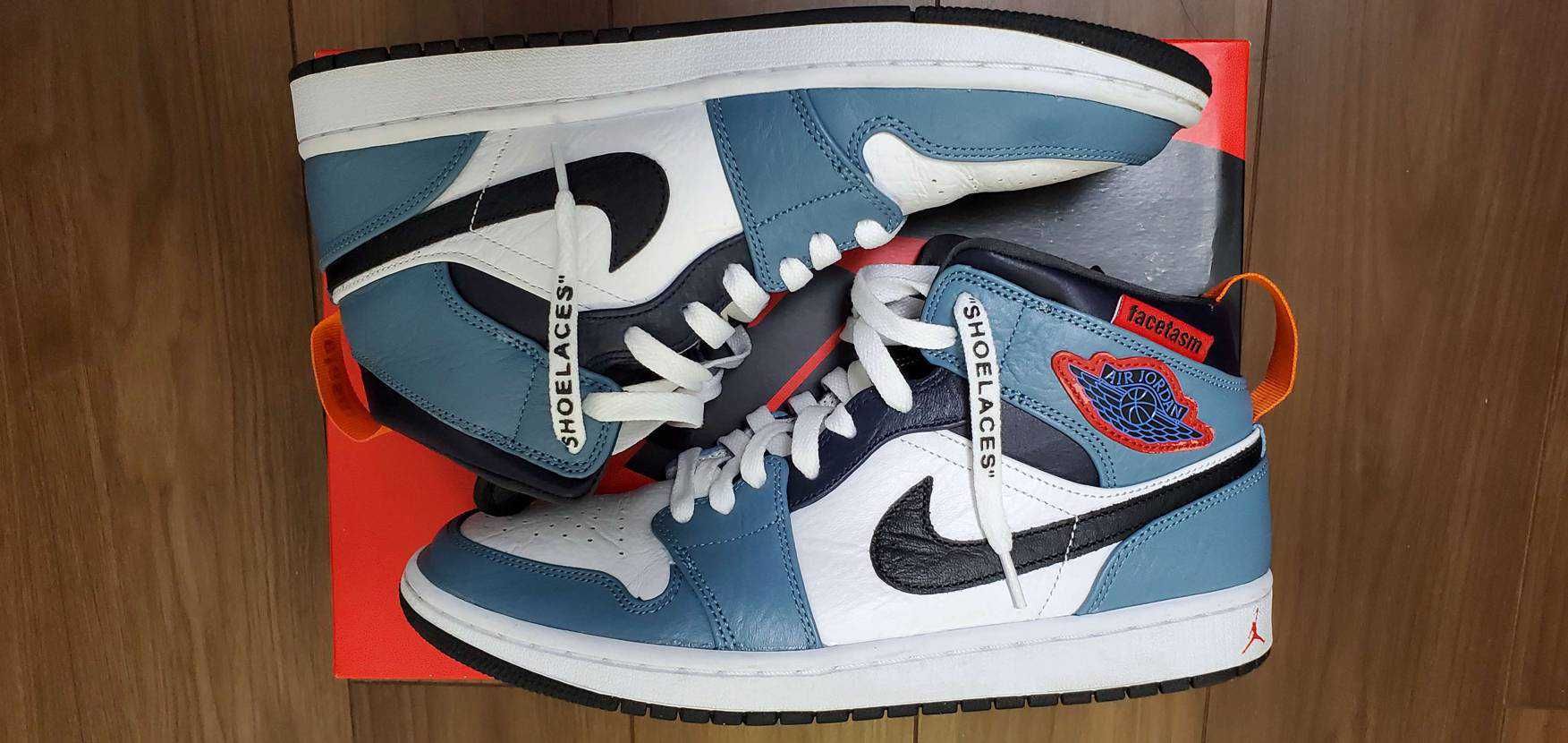 FACETASM × Nike Air Jordan 1 Mid "White/Navy"