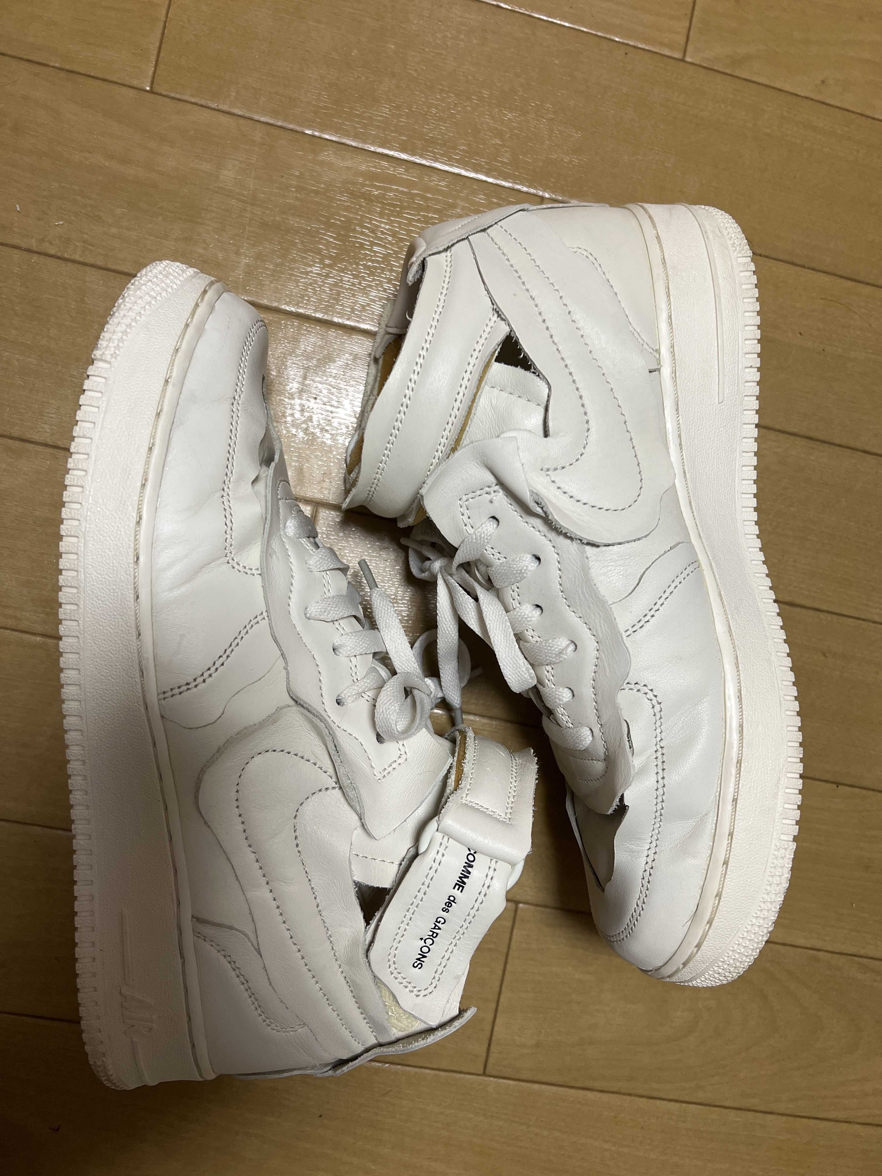COMME des GARCONS × Nike Air Force 1 Mid "White" 