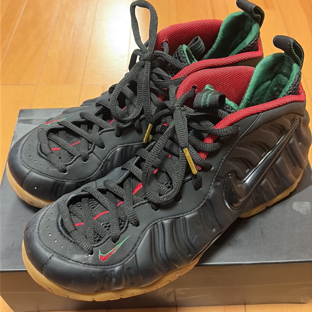 Nike Air Foamposite Pro Gucci "Black/Gorge Green Metallic Gold Gym Red"