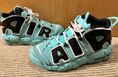 NIKE AIR MORE UPTEMPO GS "LIGHT AQUA / BLACK / WHITE"