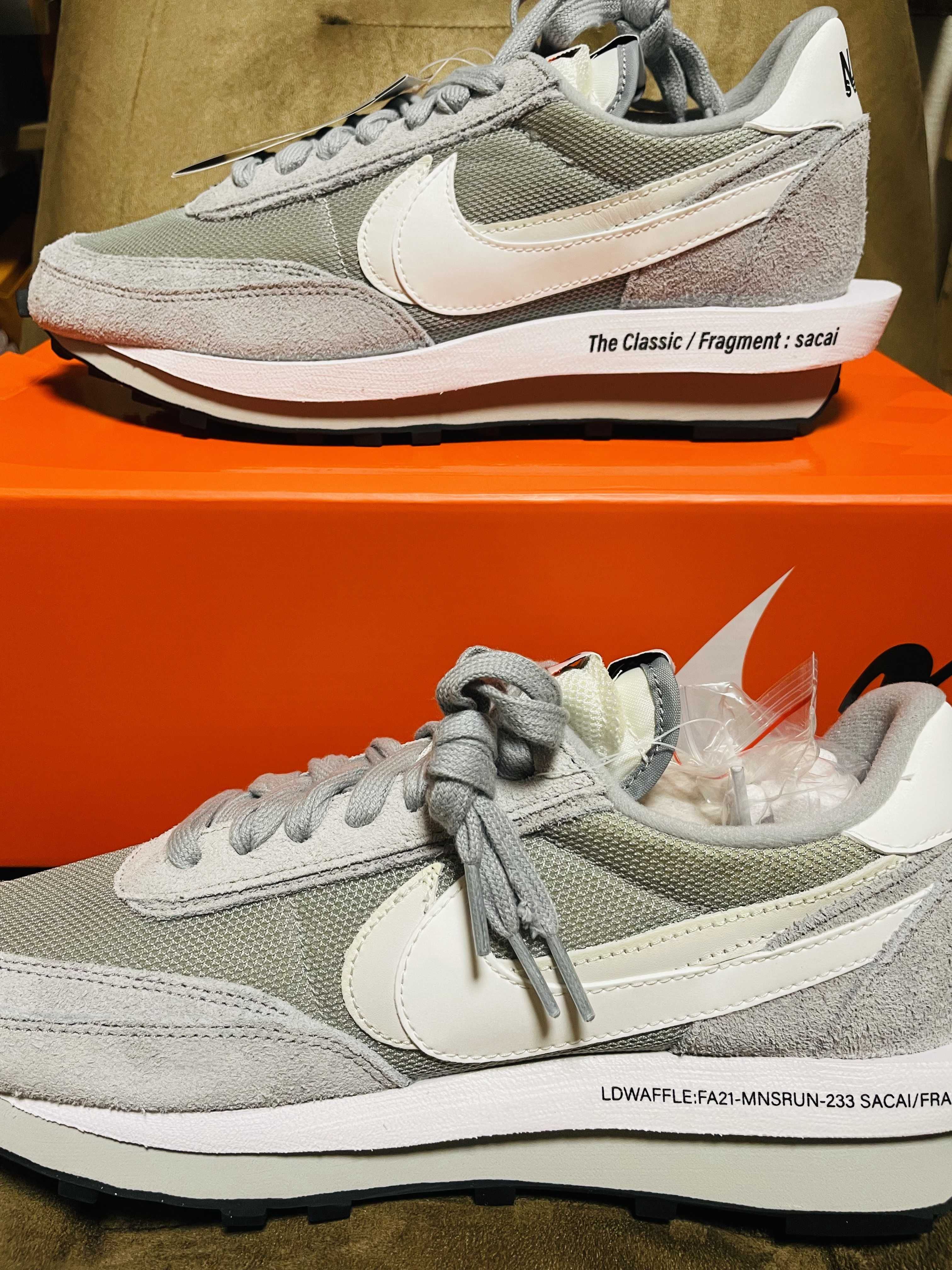 Fragment × sacai × Nike LD Waffle "Light Smoke Grey"