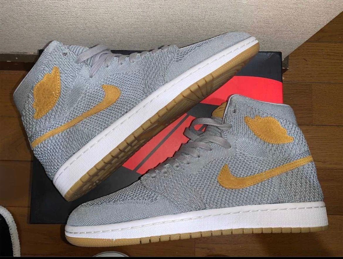 NIKE AIR JORDAN 1 RETRO HIGH FLYKNIT "WOLF GREY"