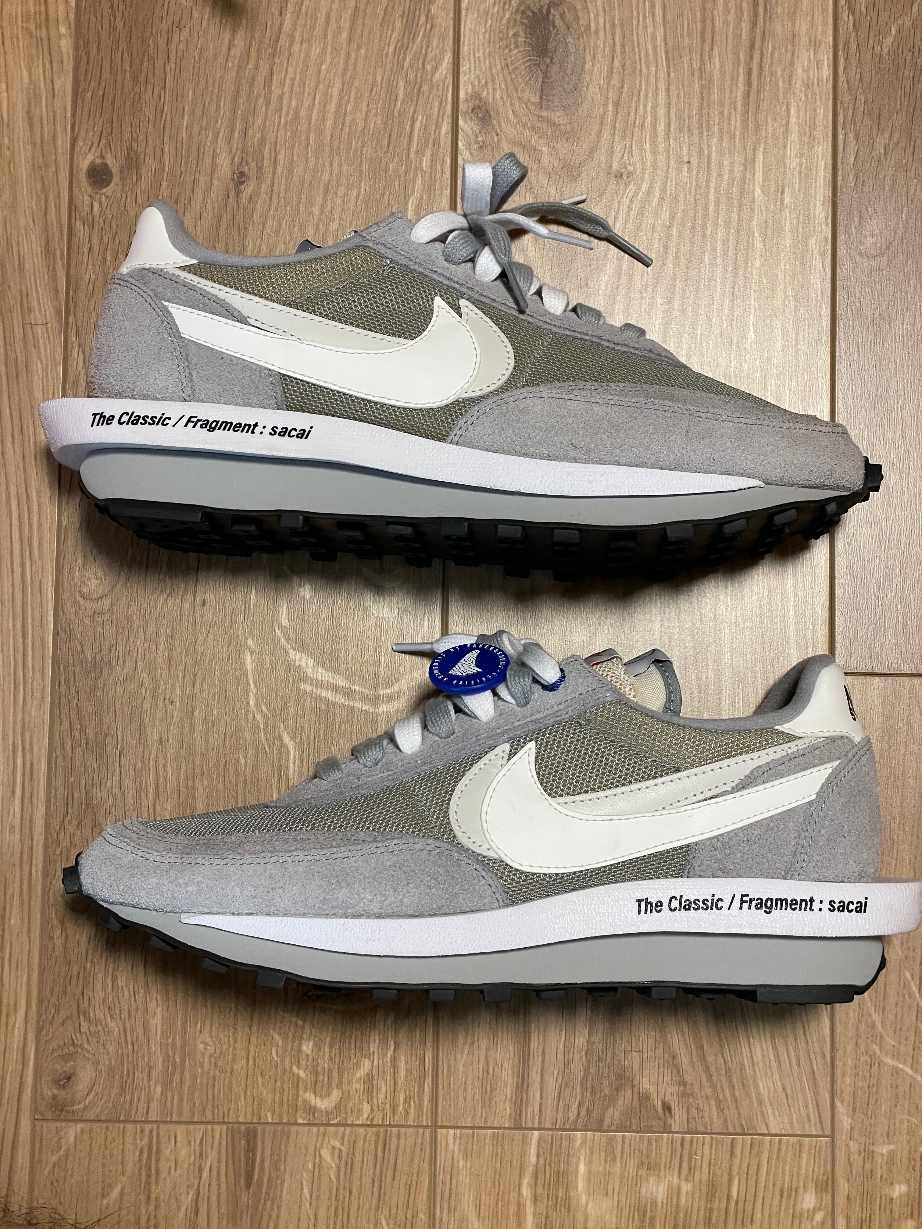 fragment design × sacai × Nike LD Waffle "Light Smoke Grey"